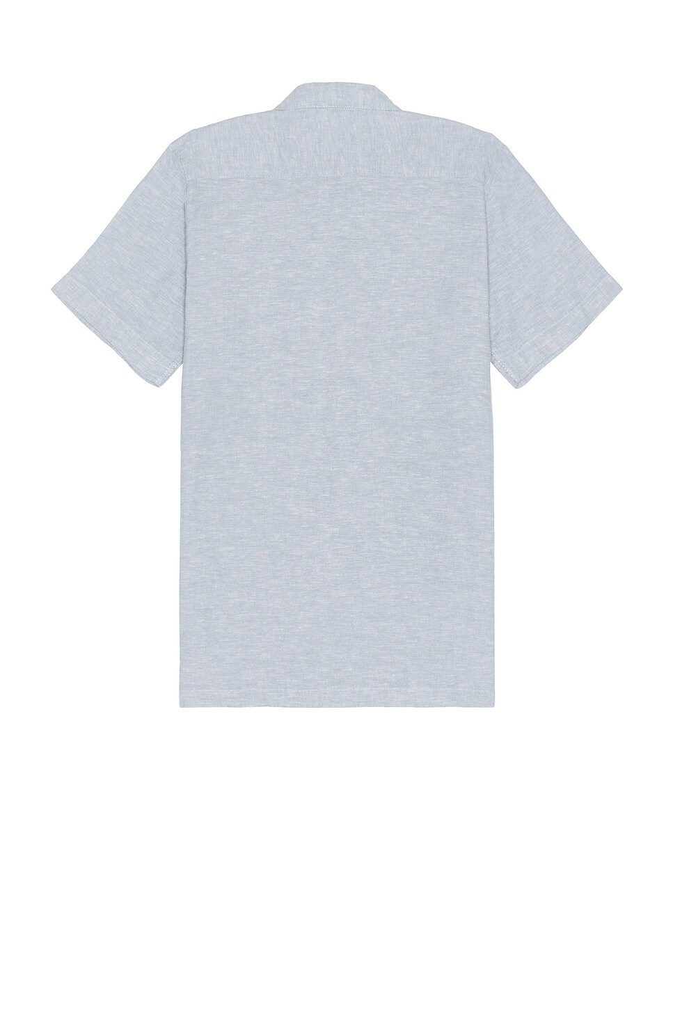 onia Stretch Linen Shirt in Steel Chambray