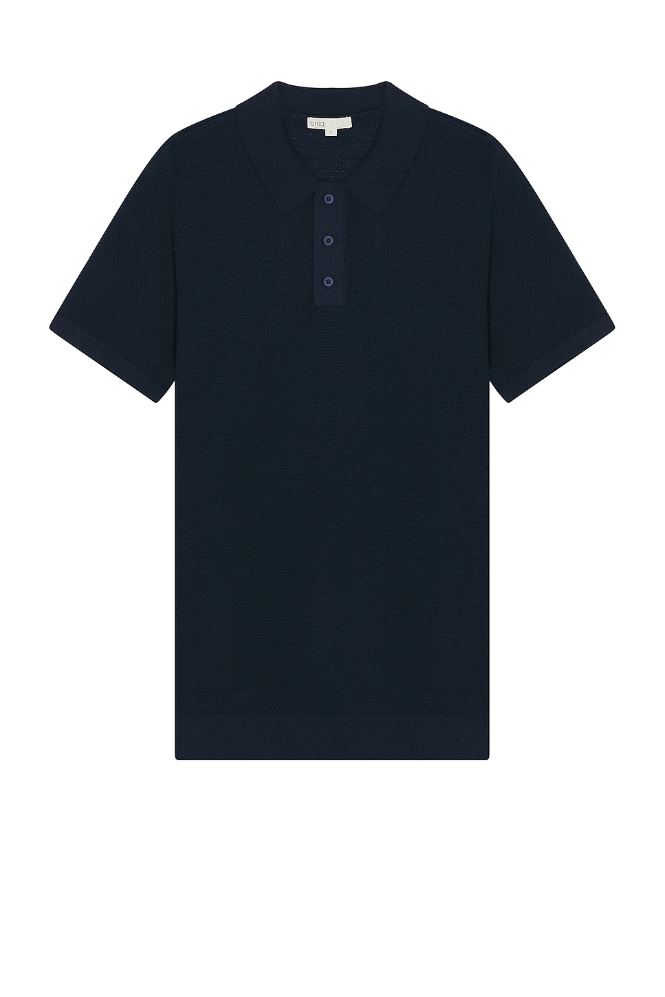 トップス ANATOMICA 18SS Knit Polo-Navy/3 onia Cotton Textured Knit Polo in Deep Navy | REVOLVE