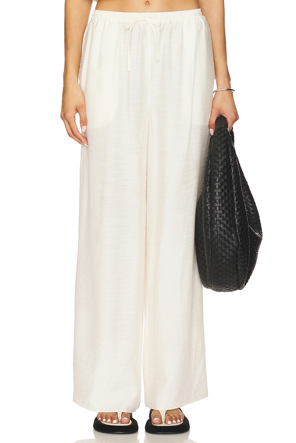 Onia Textured Gauze Wide Leg Pant