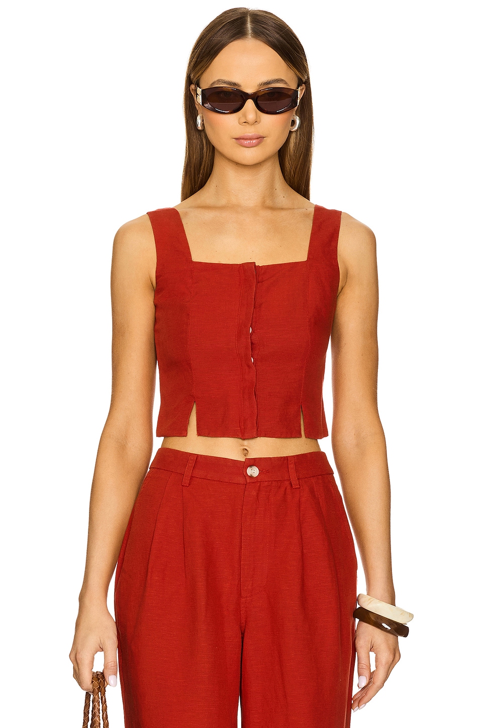Air Linen Square Neck Tank Top – onia