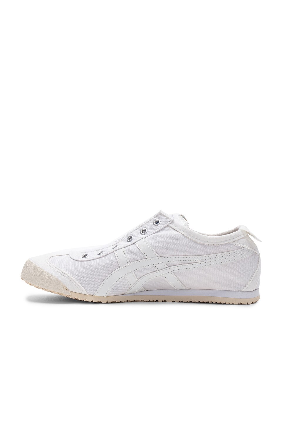 onitsuka white slip on