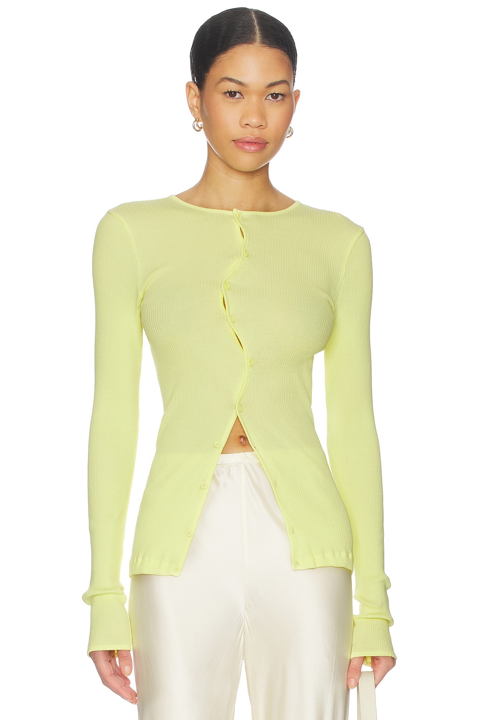 OperaSPORT Claire Seamless Top in Elfin Yellow | REVOLVE
