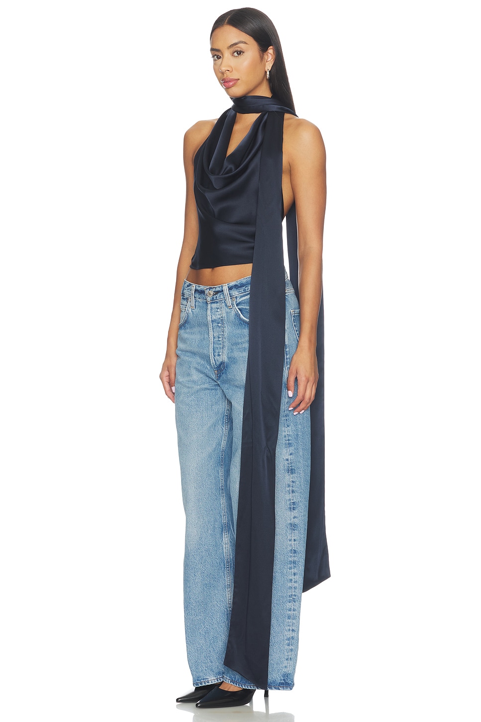 Cowl Neck Halter Top - thumbnail 3