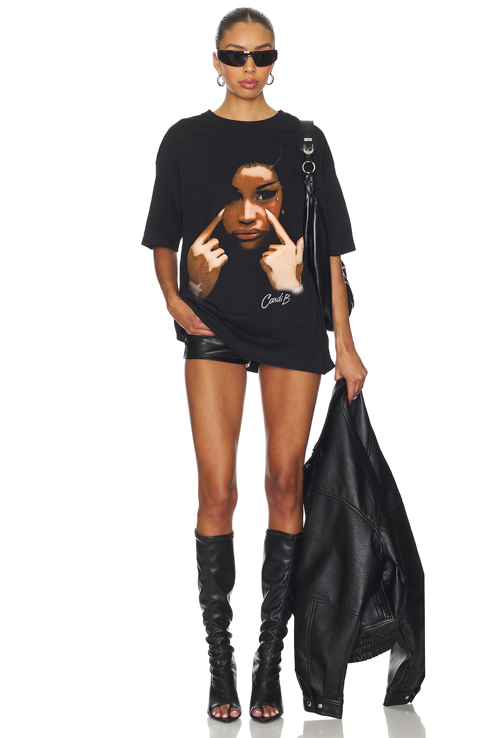 Cardi B Look Tee In Black