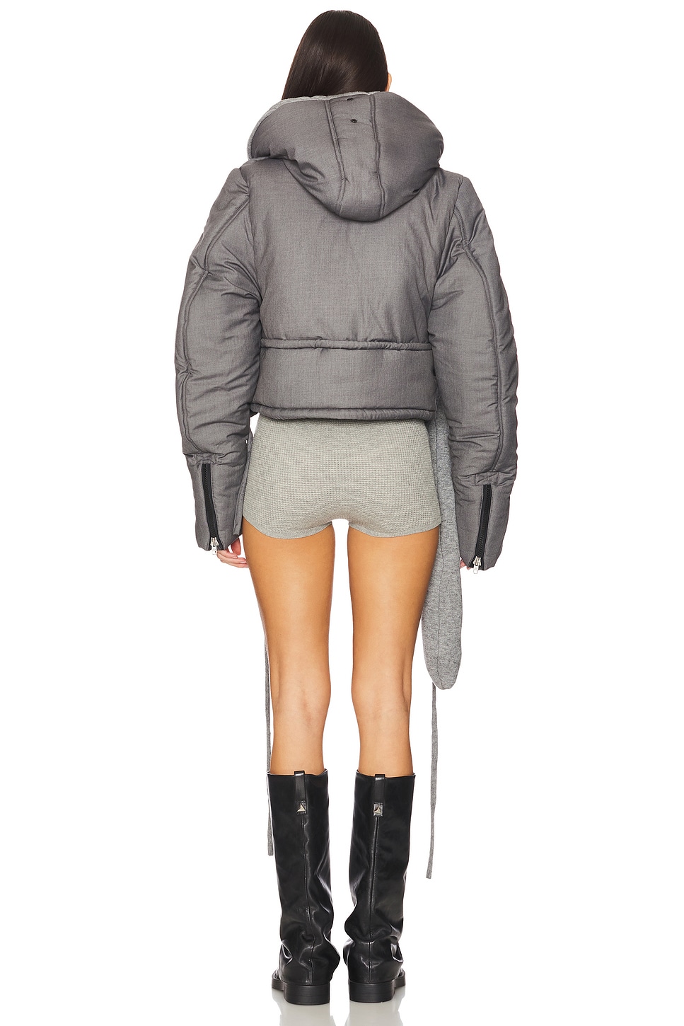Deconstructed Cropped Puffer Jacket