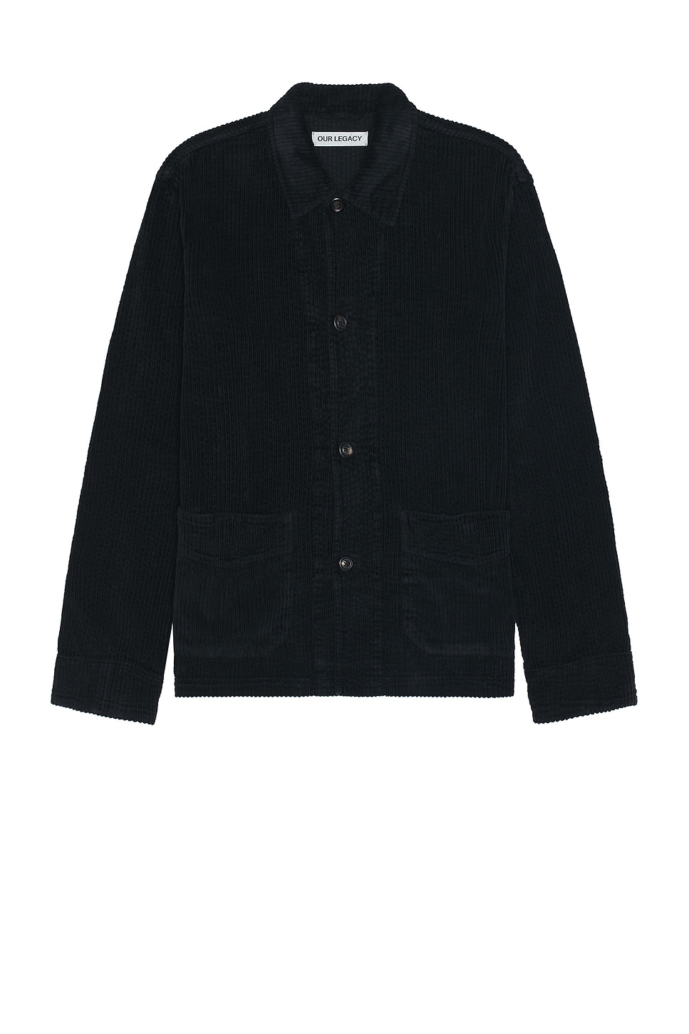 Our Legacy Archive Box Jacket in Worn Black Rustic Cord | REVOLVE