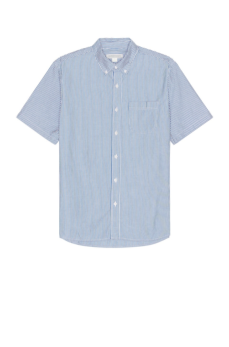 OUTERKNOWN Atlantic Poplin Shirt in True Blue Bengal Stripe | REVOLVE