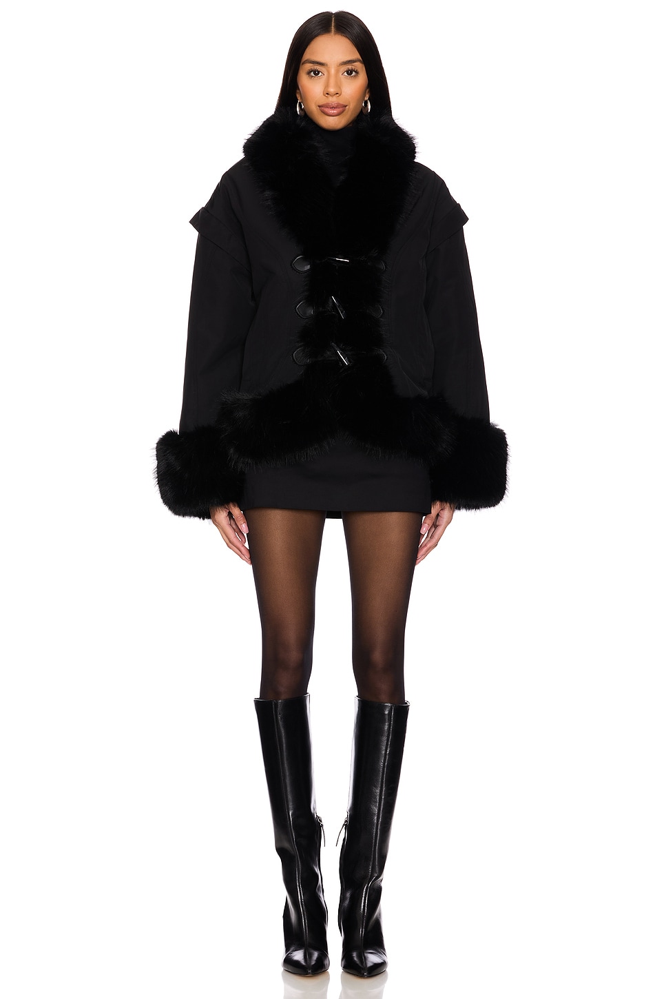 Kyoto Faux Fur Bomber Jacket - Thumbnail 5