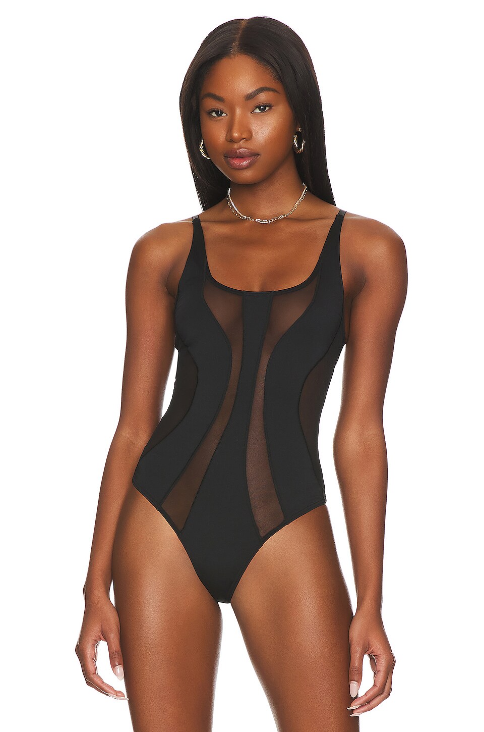 OW Collection Twist Bodysuit in Black