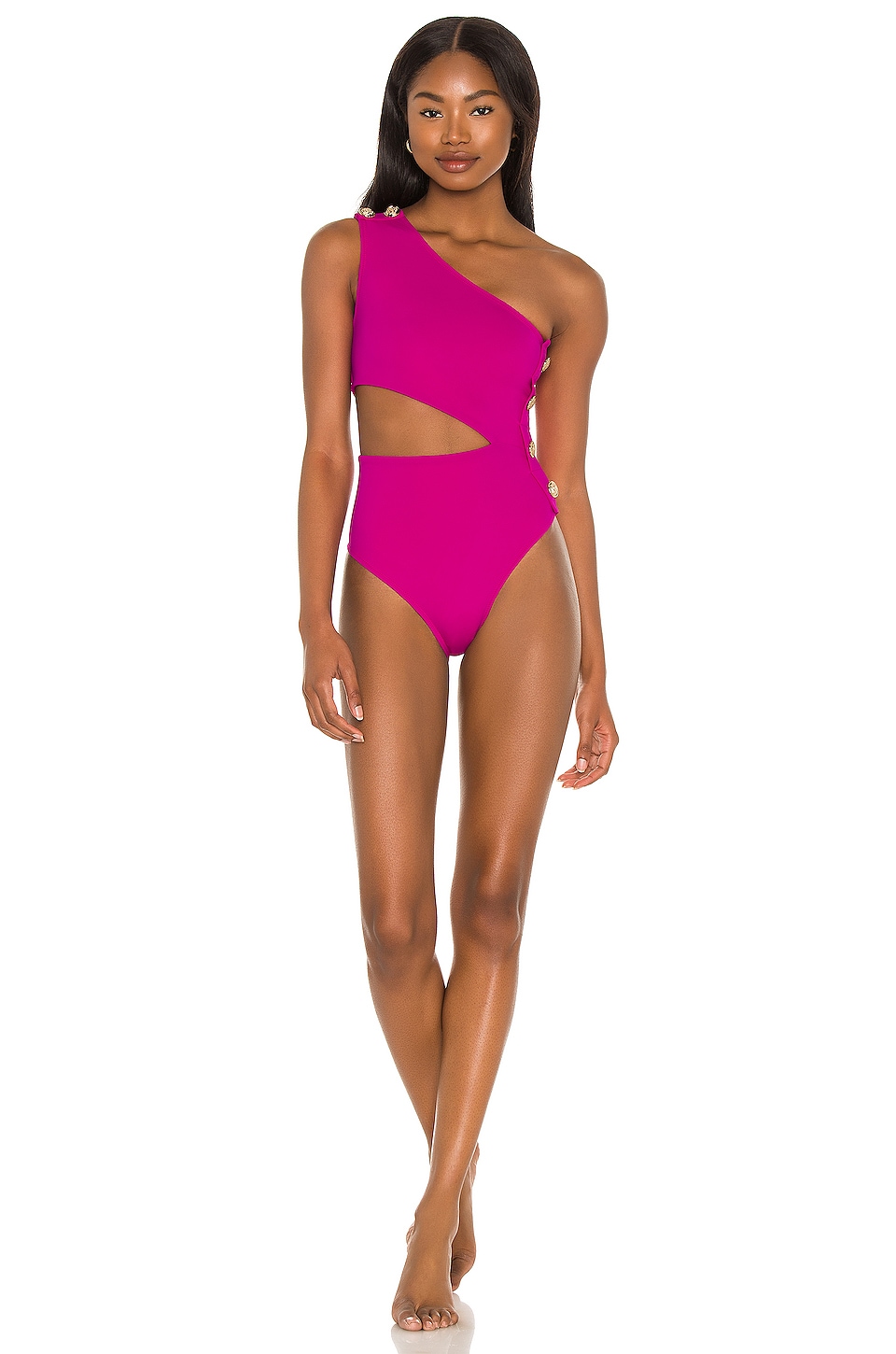 OYE Swimwear Rhea One Piece in Fuchsia REVOLVE