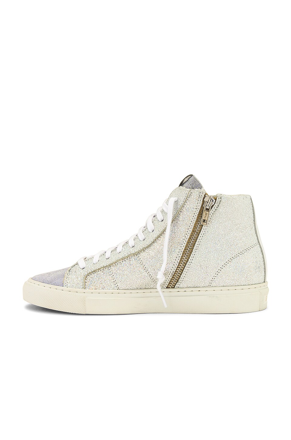 P448 Star High Top Sneaker in Silver & Lilac | REVOLVE