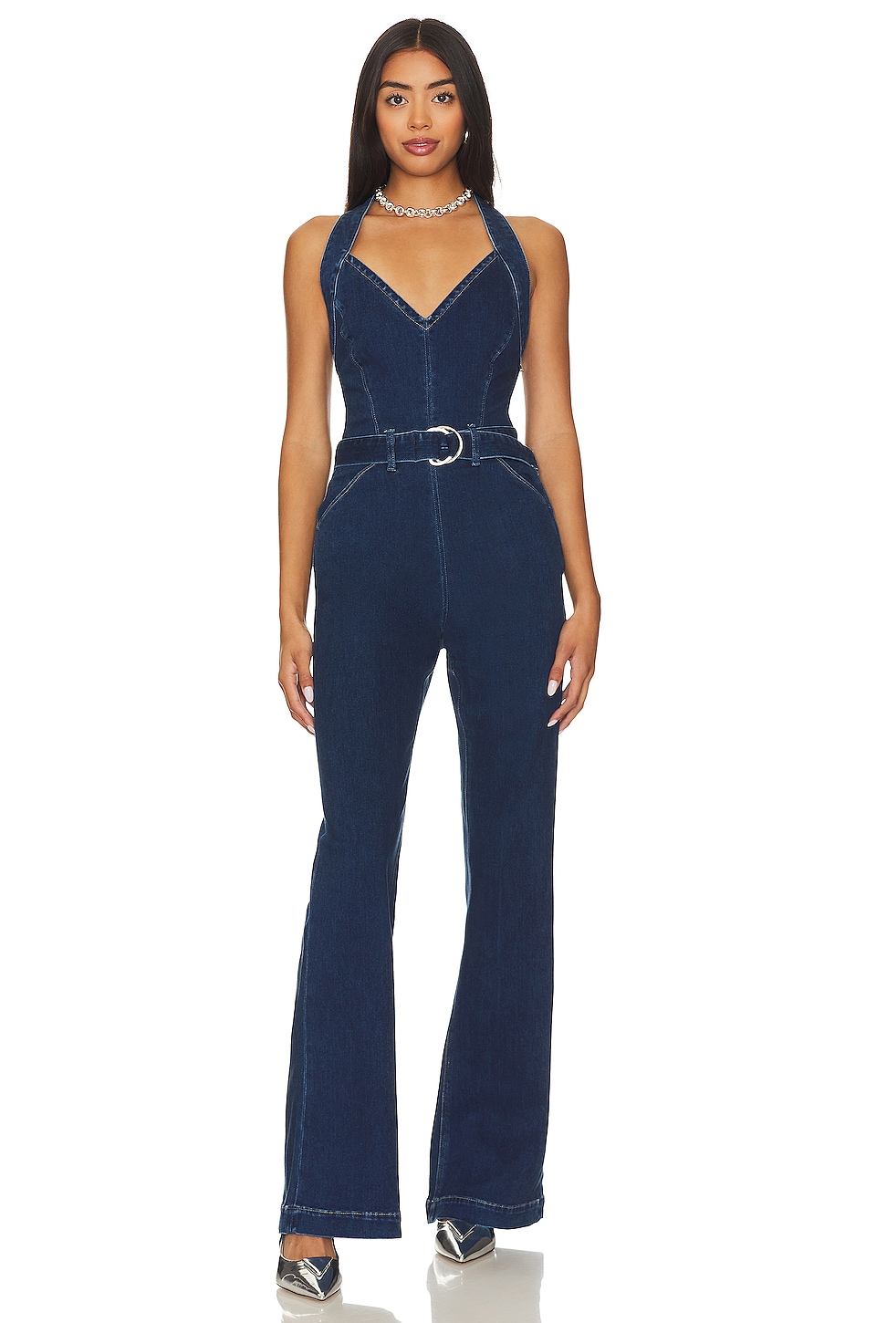 Mother The Racer Long Sleeve Zip-Up Denim Jumpsuit In Catch Me If You Can  NWT - Pants & Jumpsuits