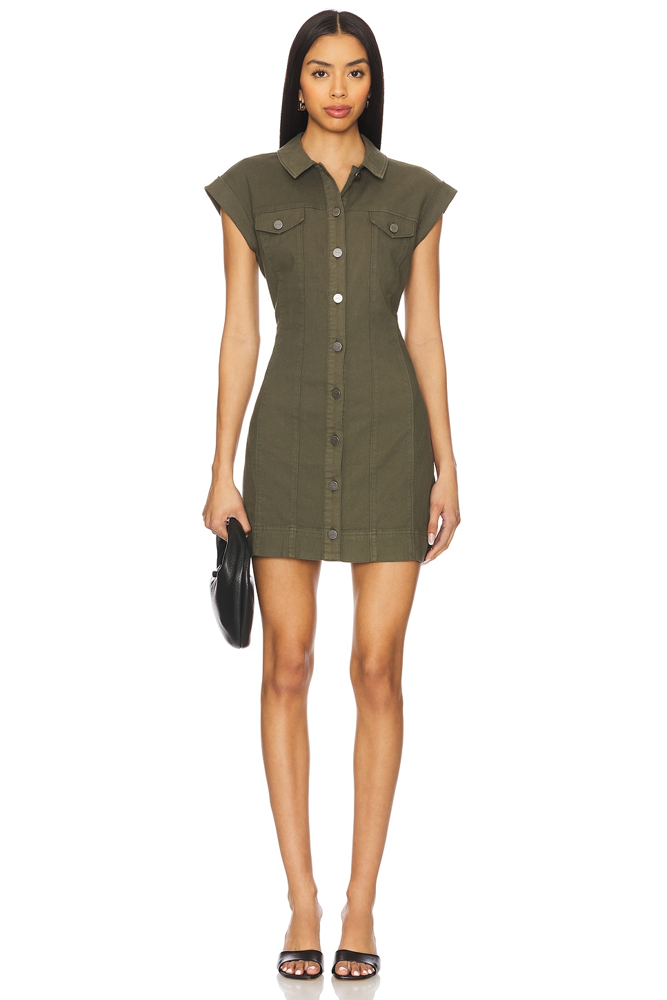 PAIGE Dekalb Dress in Vintage Forester Green | REVOLVE