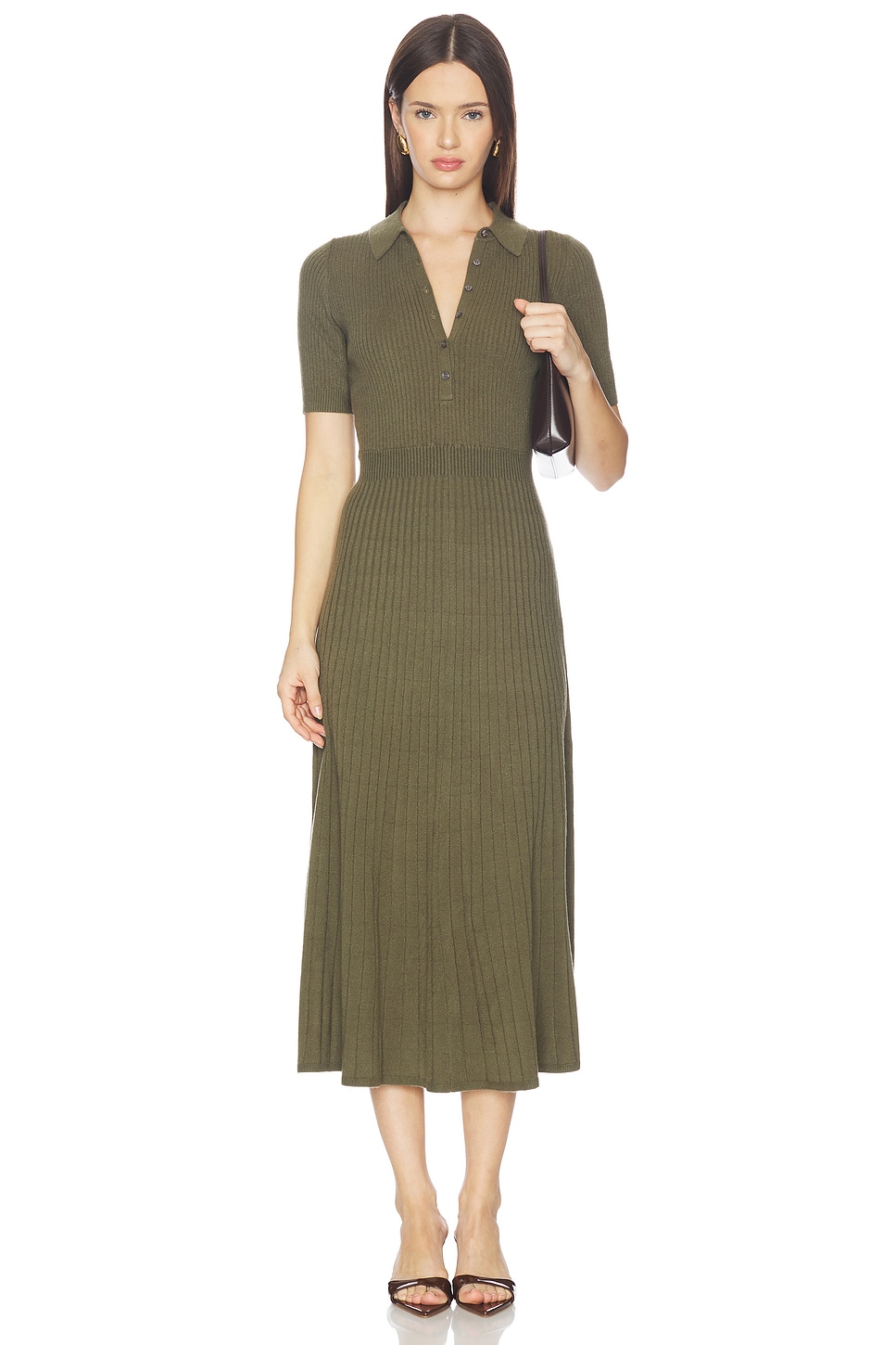 PAIGE Mathilda Dress in Olive | REVOLVE