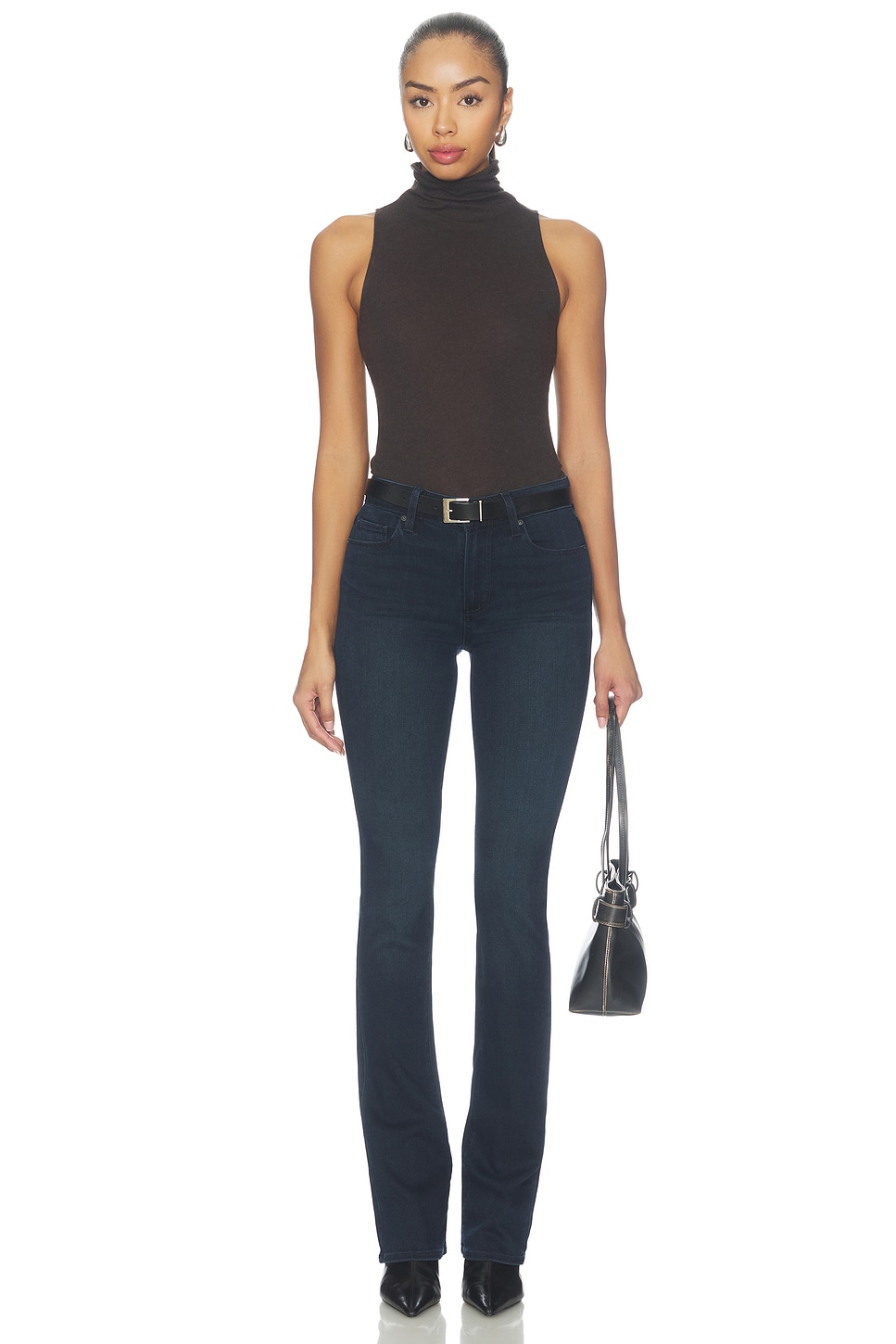 PAIGE High Rise Manhattan Bootcut Jeans