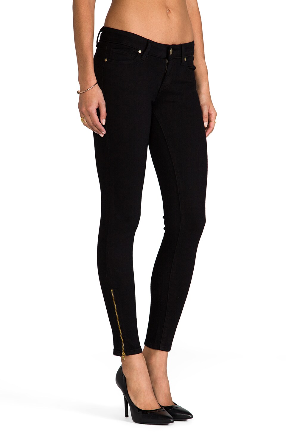 PAIGE Denim Verdugo Ankle Zip in Black