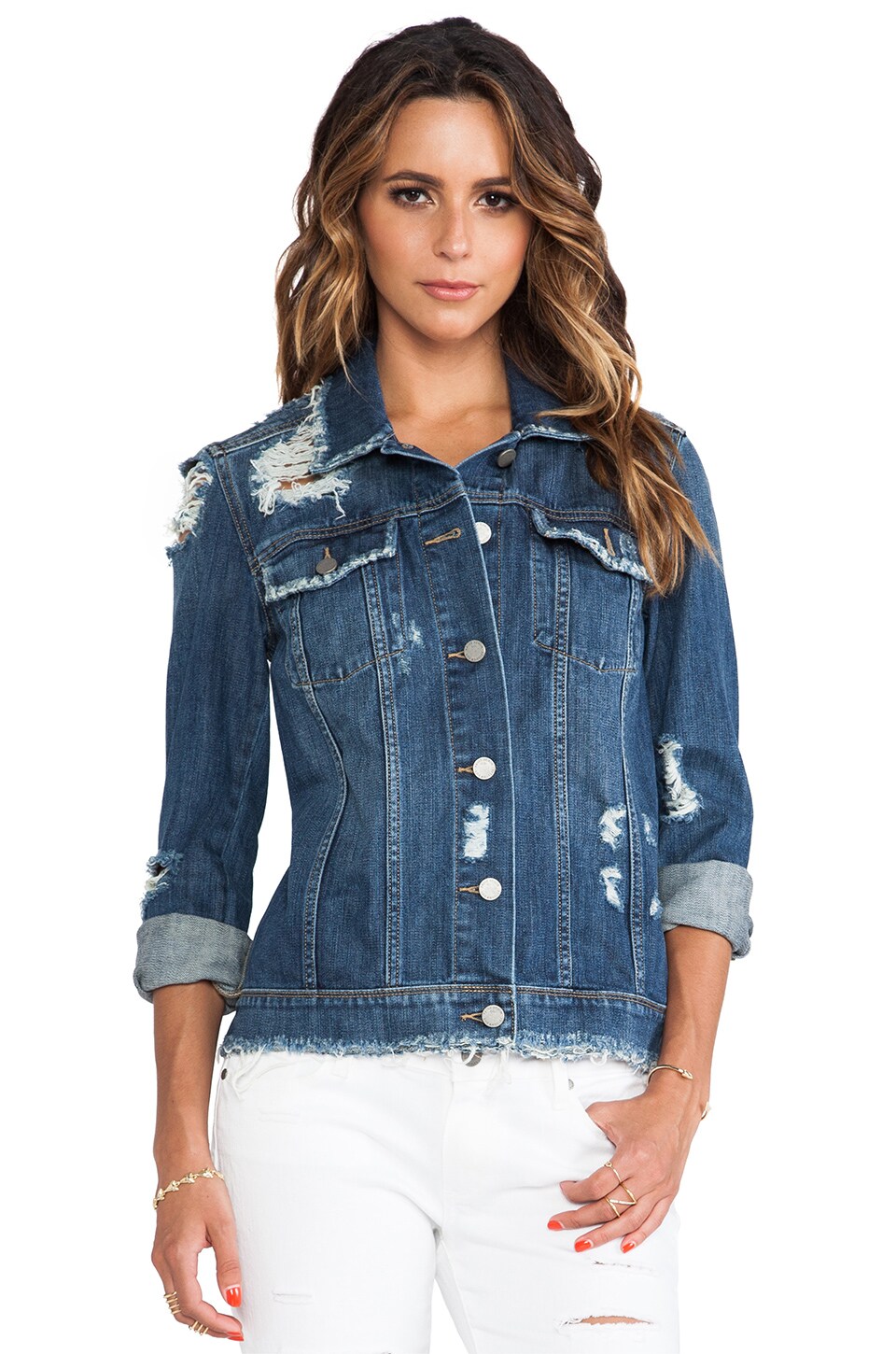 PAIGE Heidi Oversized Jacket in Lombard Destructed