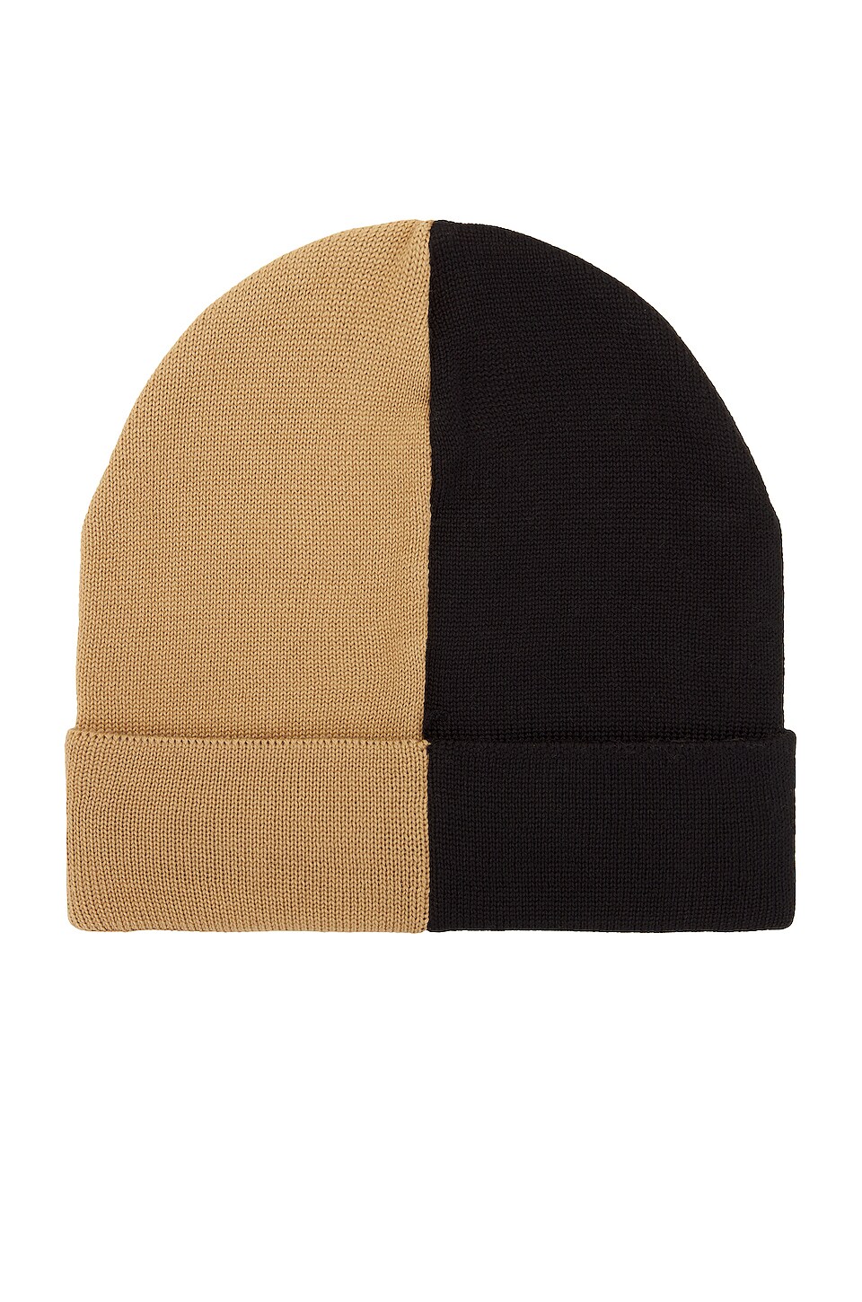 Palm Angels Colorblock Beanie in Sand & Blue