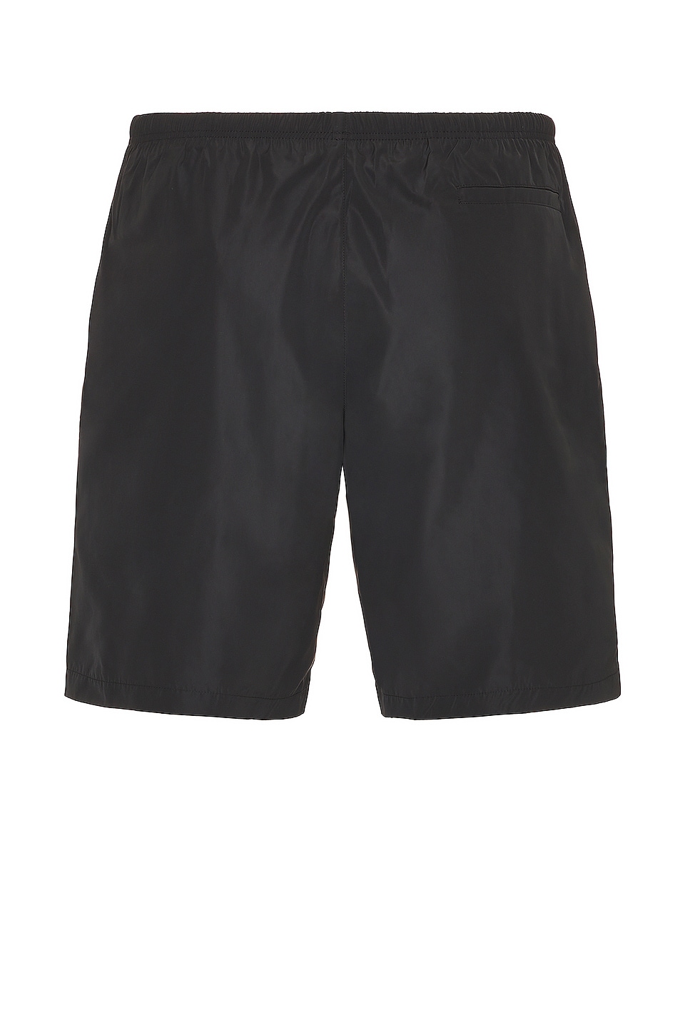 Palm Angels Curved Logo Swim Shorts in Black & White