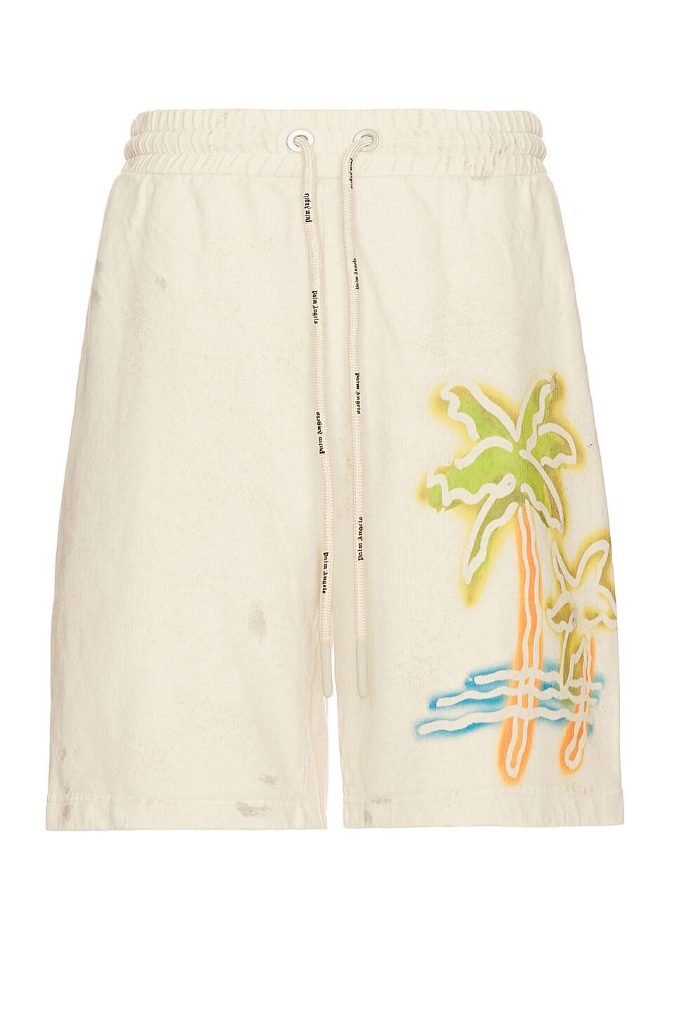 Palm Angels Palm Neon Sweatshorts in Off White