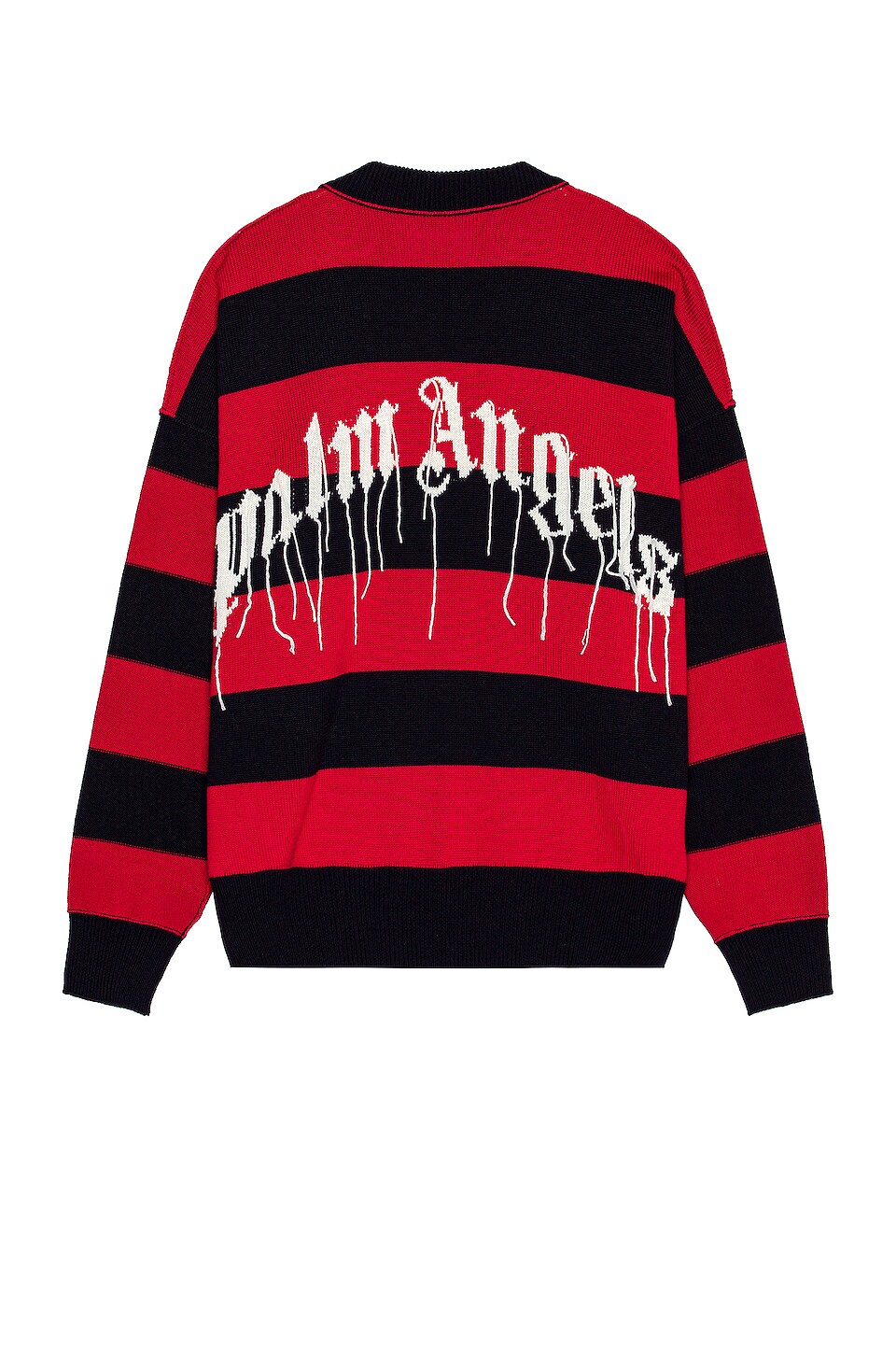 Palm Angels Bear Stripes Sweater in Navy Blue