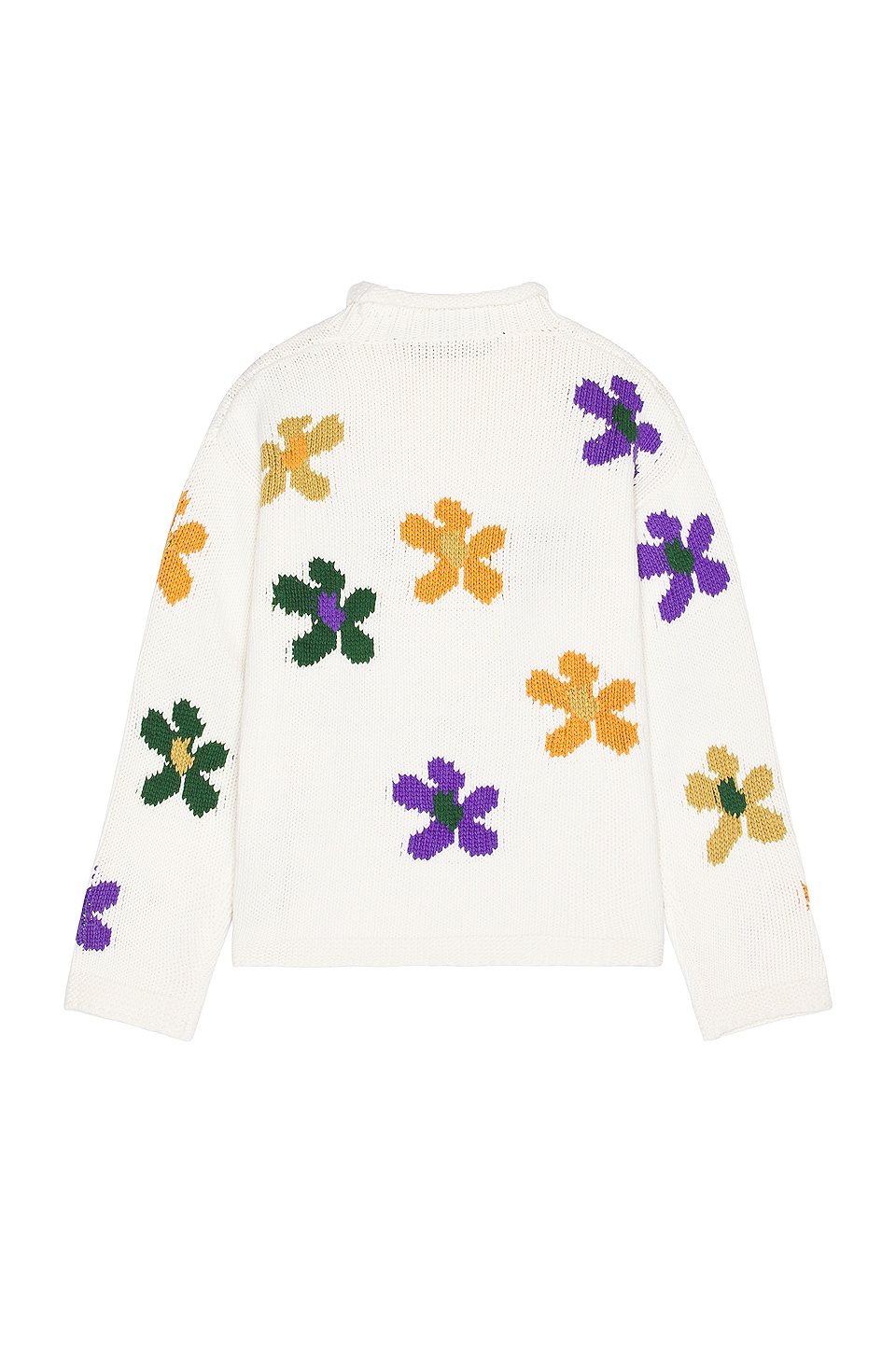 Palm Angels Hell's Flowers Sweater in Off White