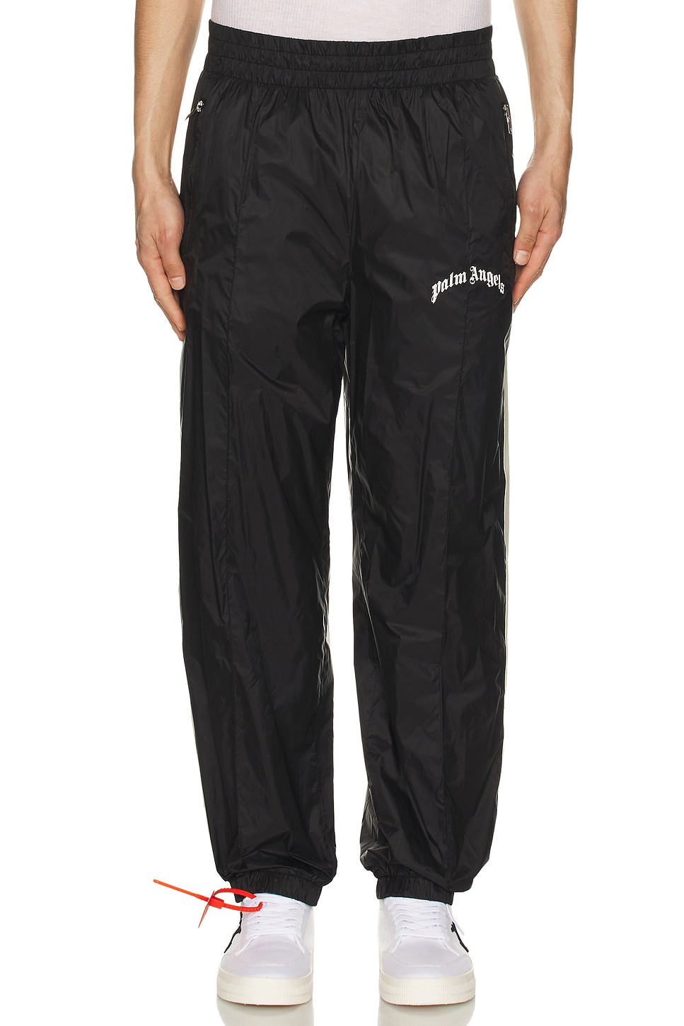 Curved Logo Nylon Track Pants - Thumbnail 4