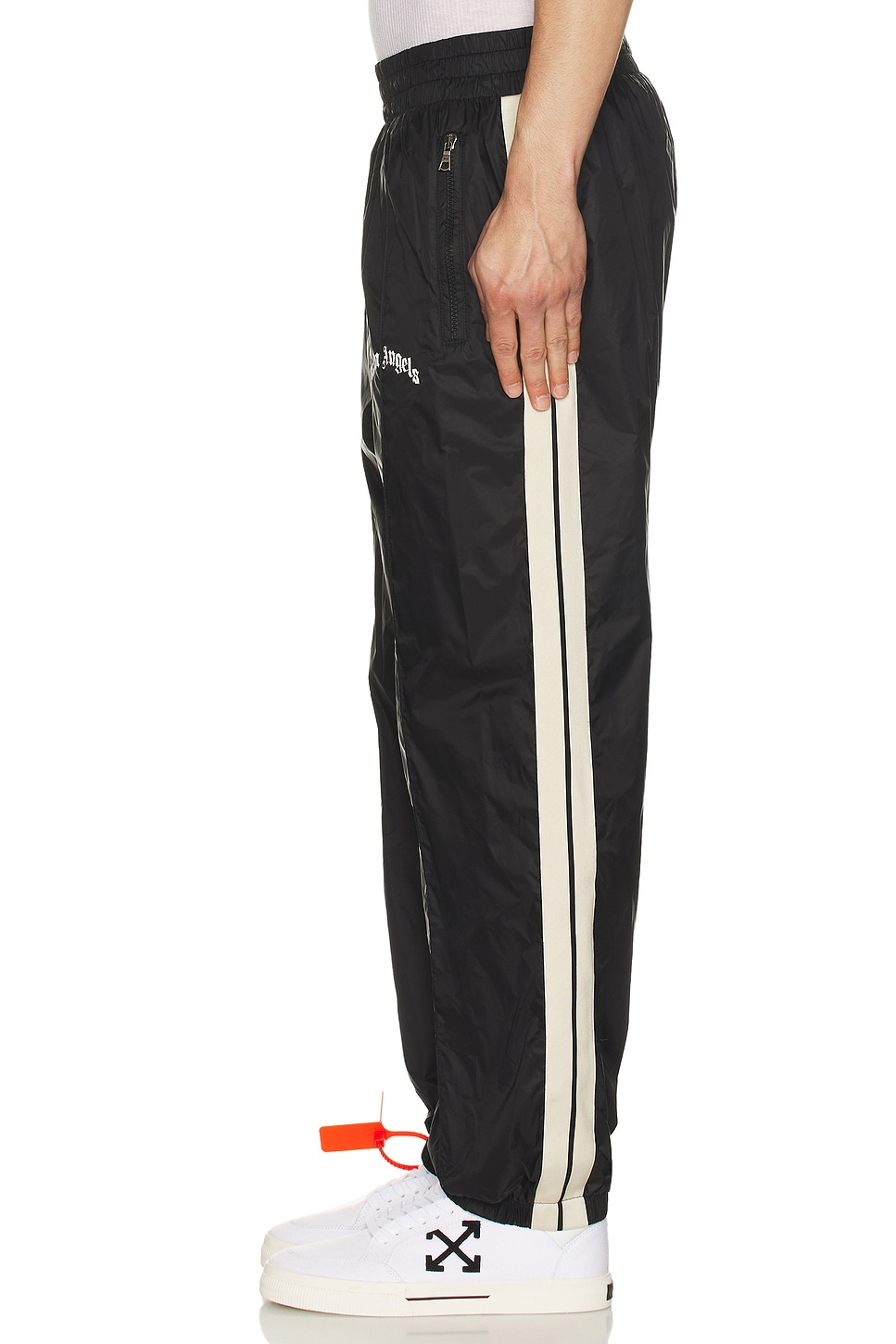 Curved Logo Nylon Track Pants - Thumbnail 5