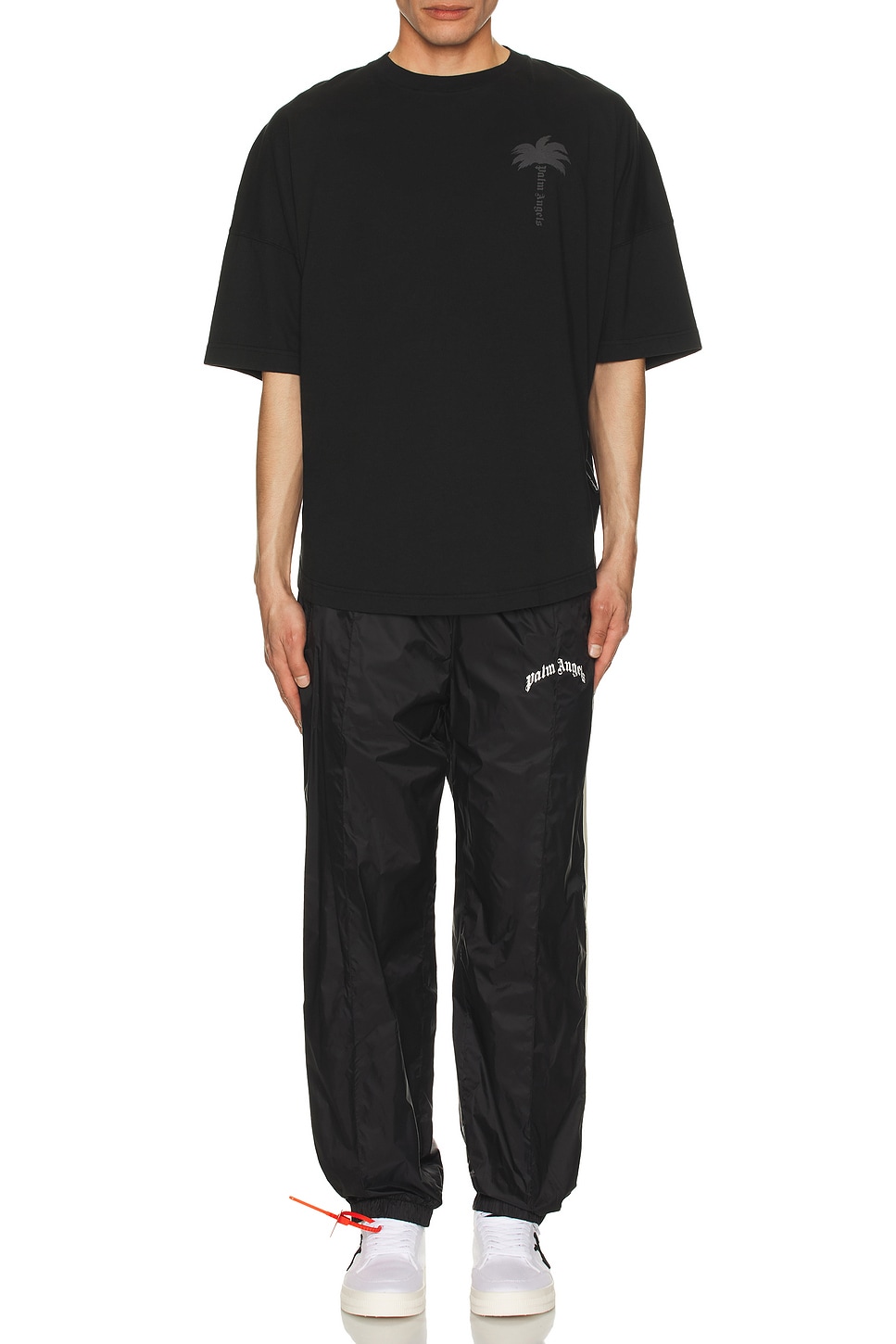 Palm Angels Palms Over Tee in Vintage Black | REVOLVE