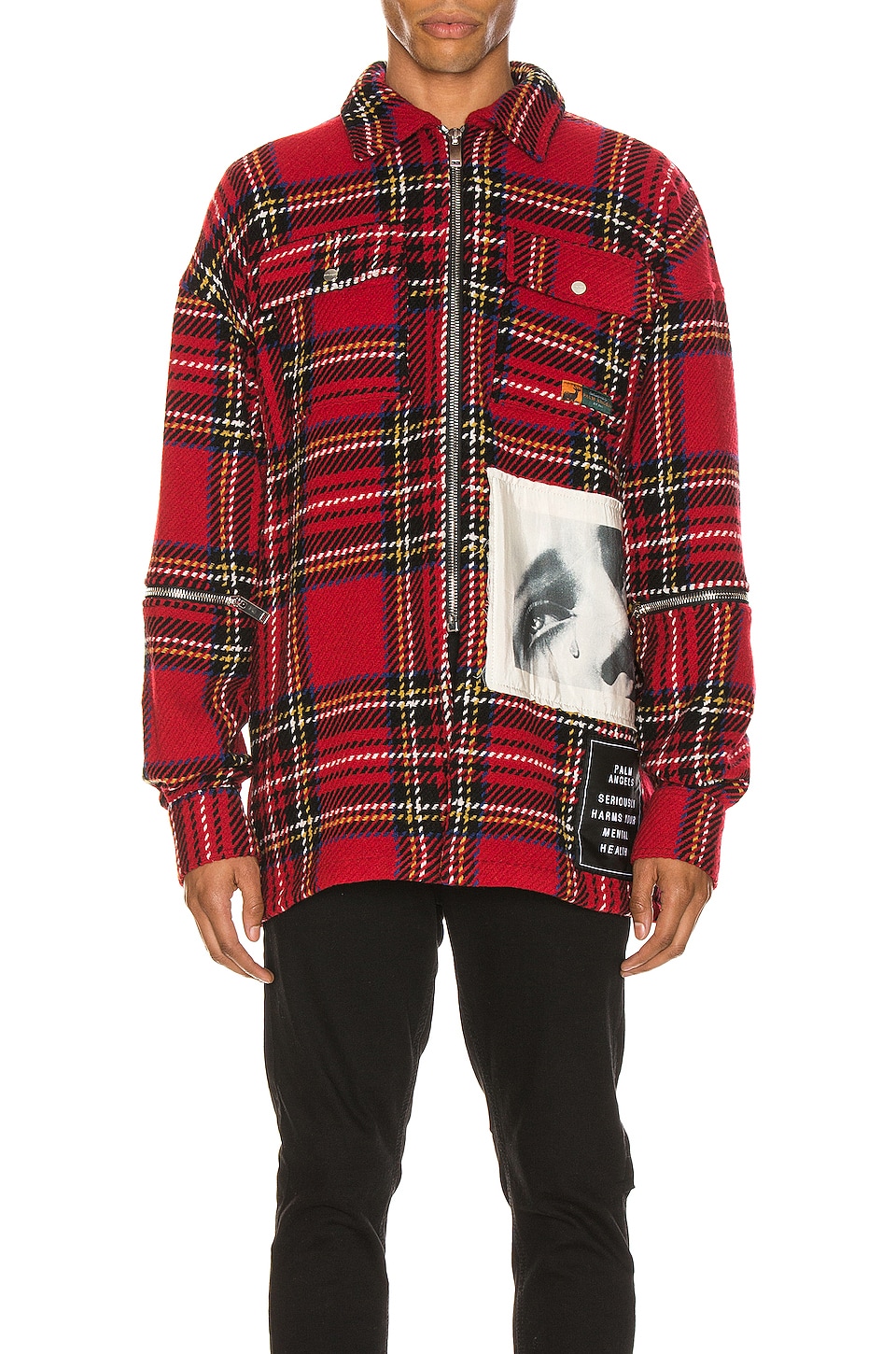 palm angels checkered shirt