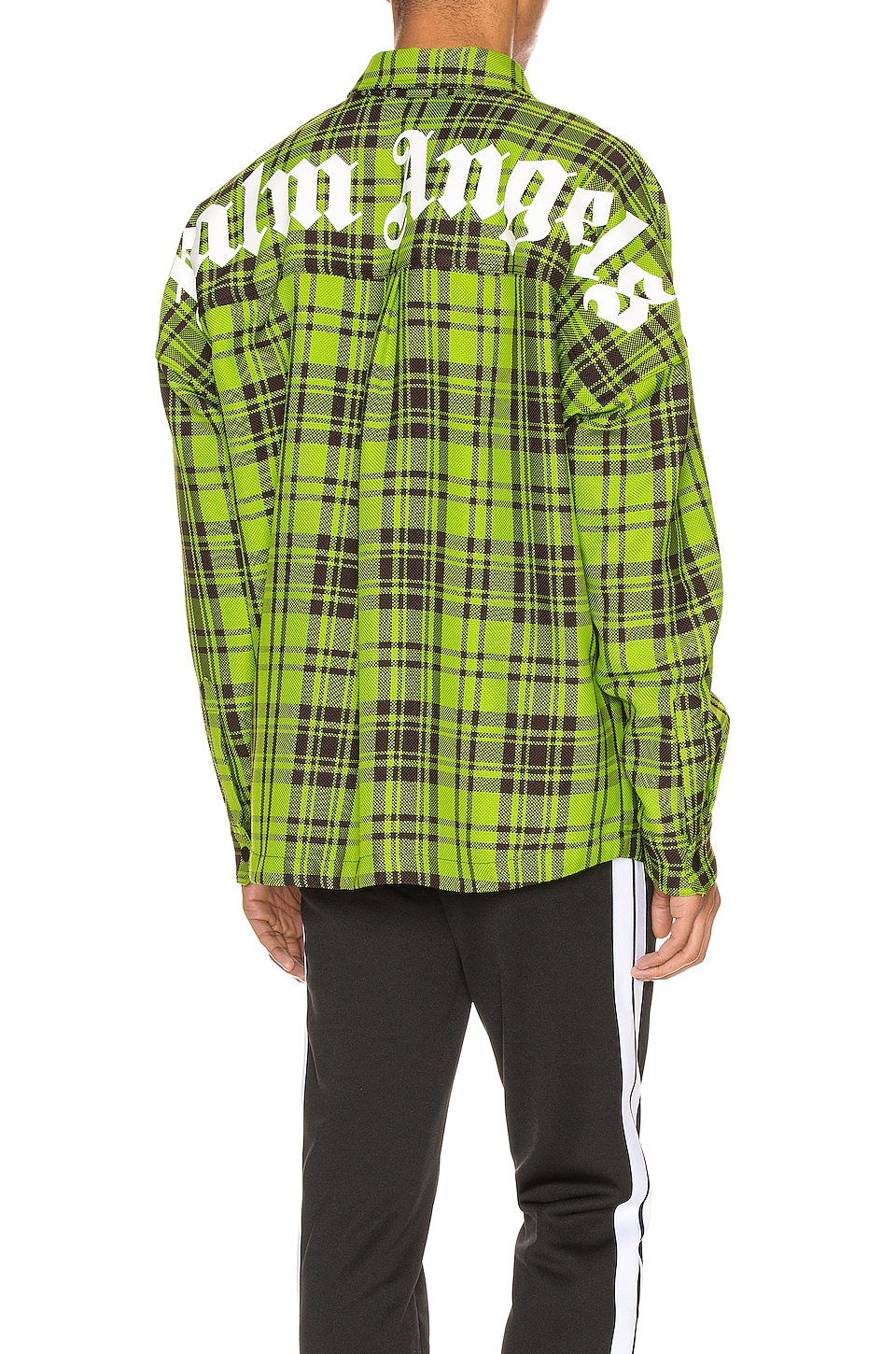 palm angels green flannel