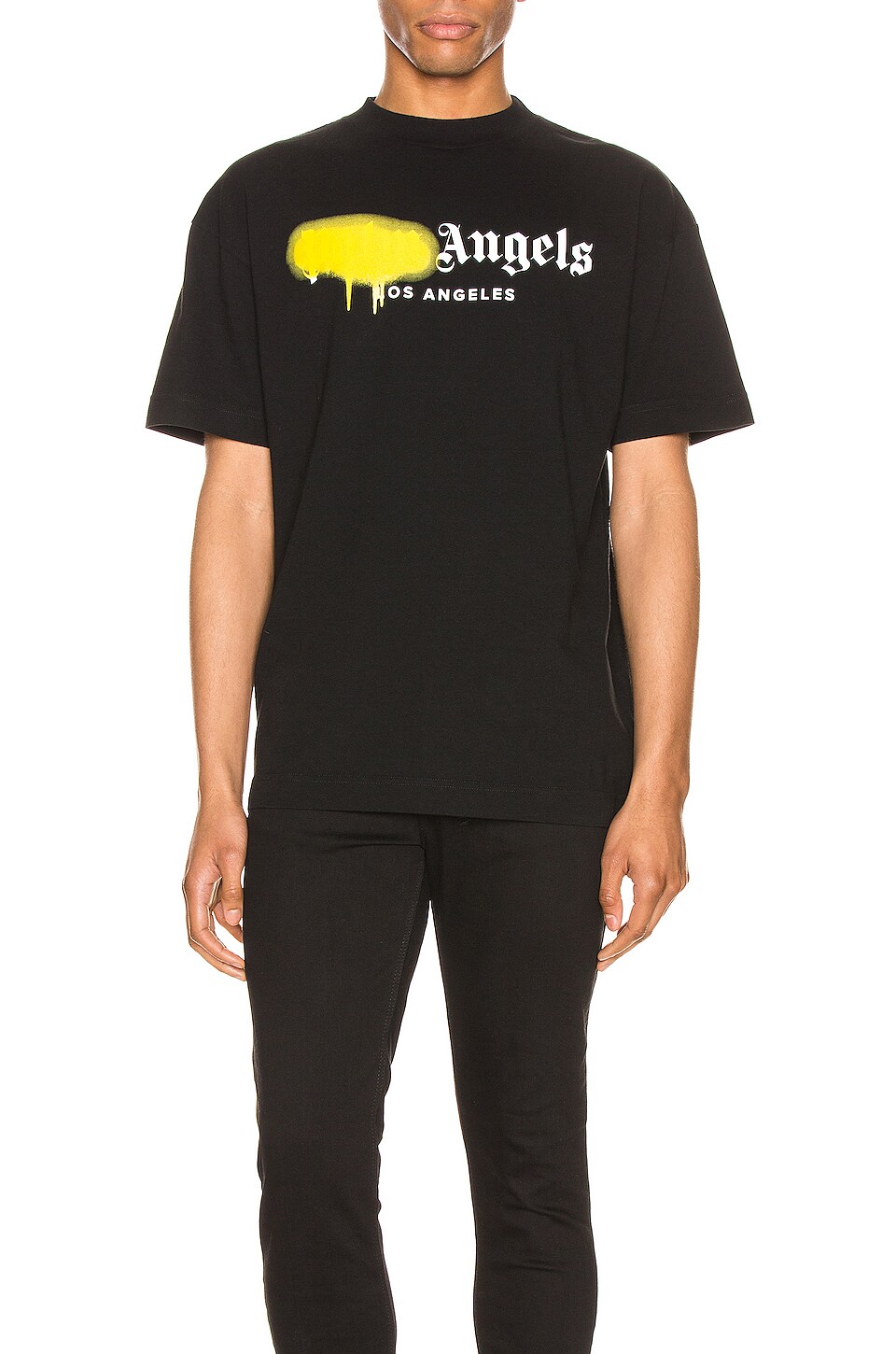 palm angels logo t shirt black