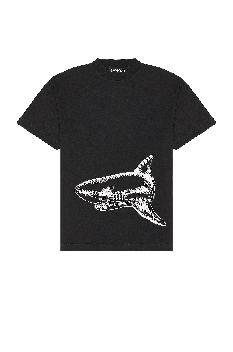 Palm Angels Broken Shark Classic Tee in Black Off