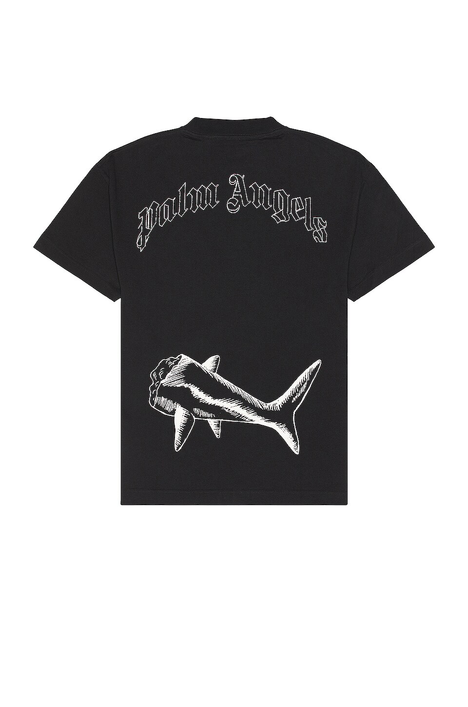 Palm Angels Broken Shark Classic Tee in Black Off
