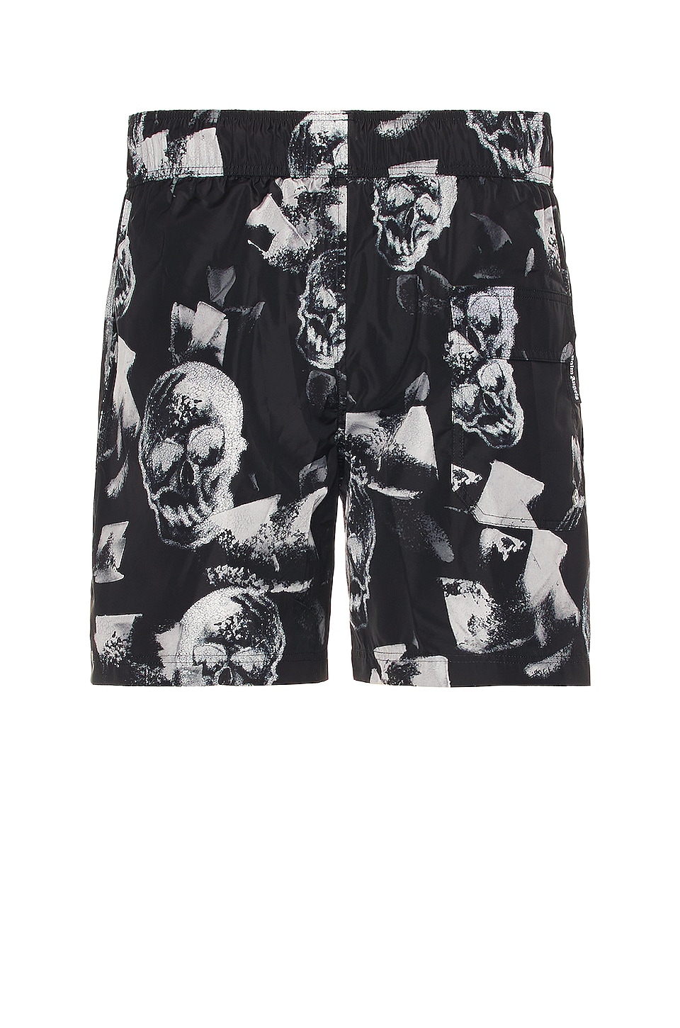 Palm Angels Skulls Print Swimshort in Black & White