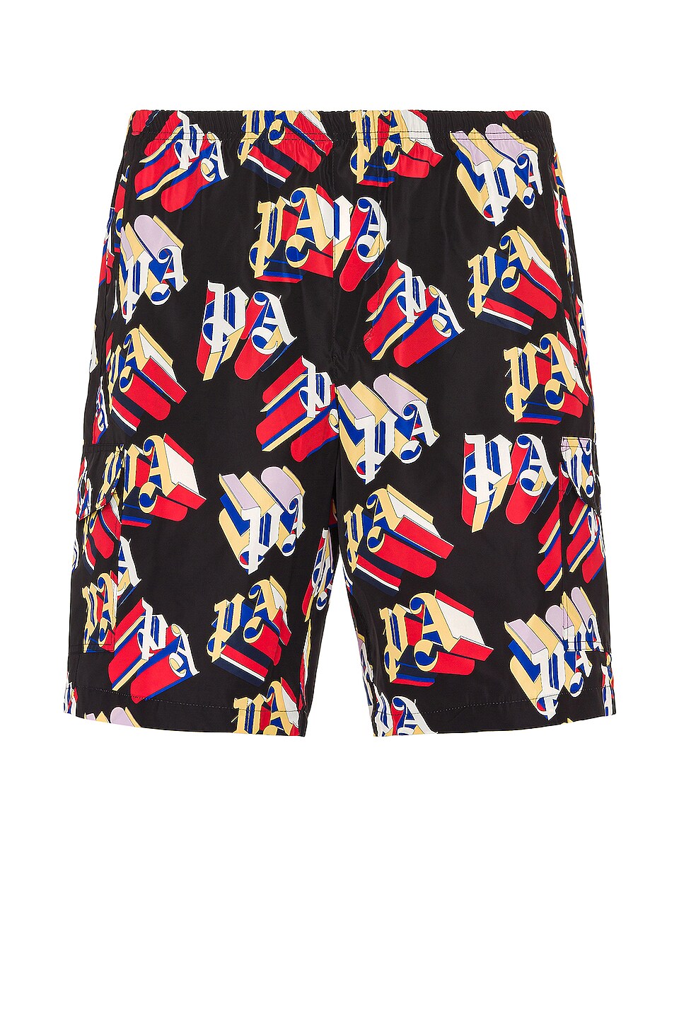 Palm Angels 3D PA Swimshort in Black & Red