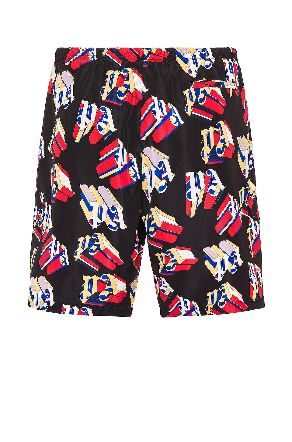 Palm Angels 3D PA Swimshort in Black & Red
