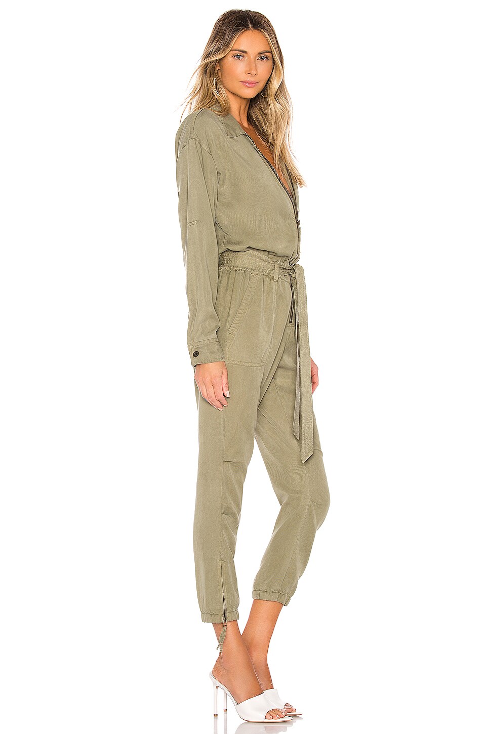 Pam & Gela Zip Jumpsuit in Vetiver