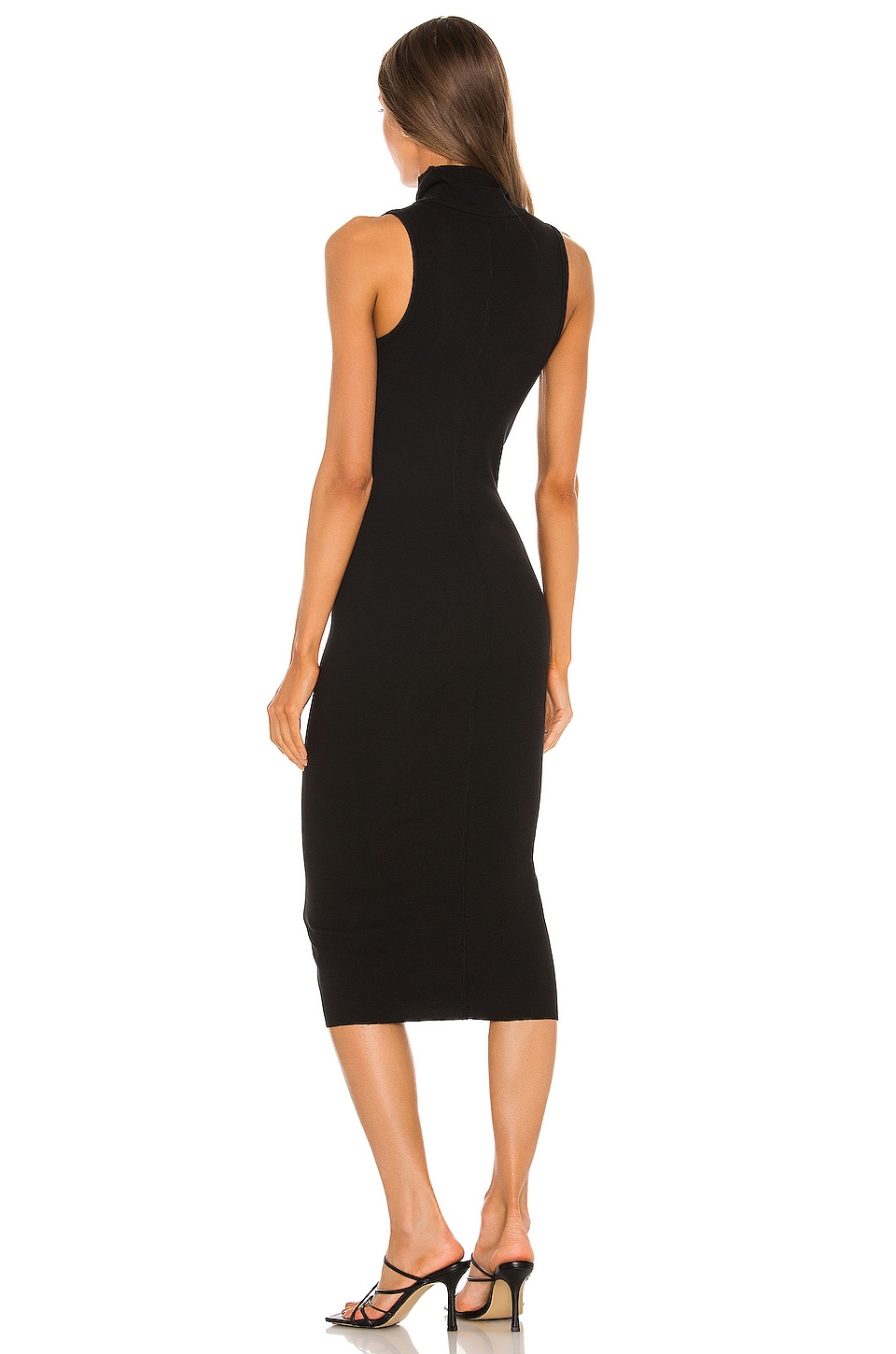 Pam & Gela Mock Neck Midi Dress in Black | REVOLVE