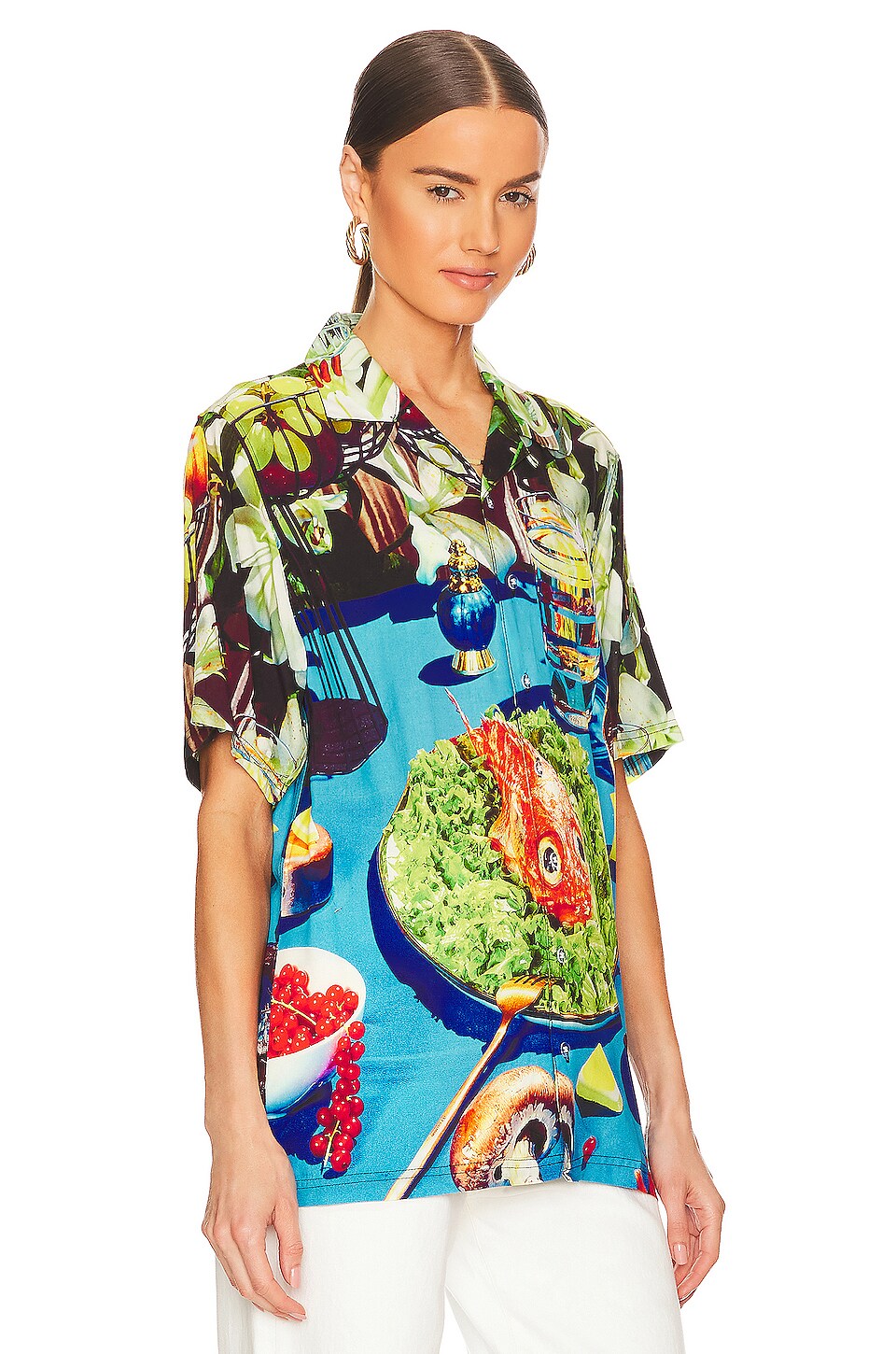 Pleasures X Playboy Taste Button Down in Blue