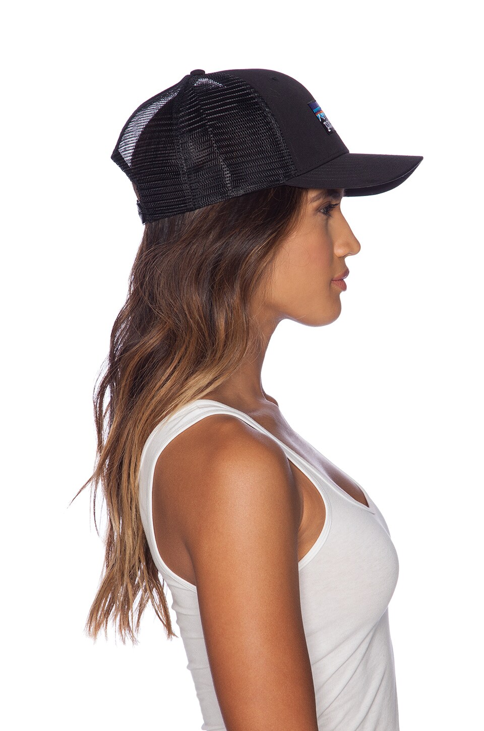 Patagonia P6 Trucker Hat in Black