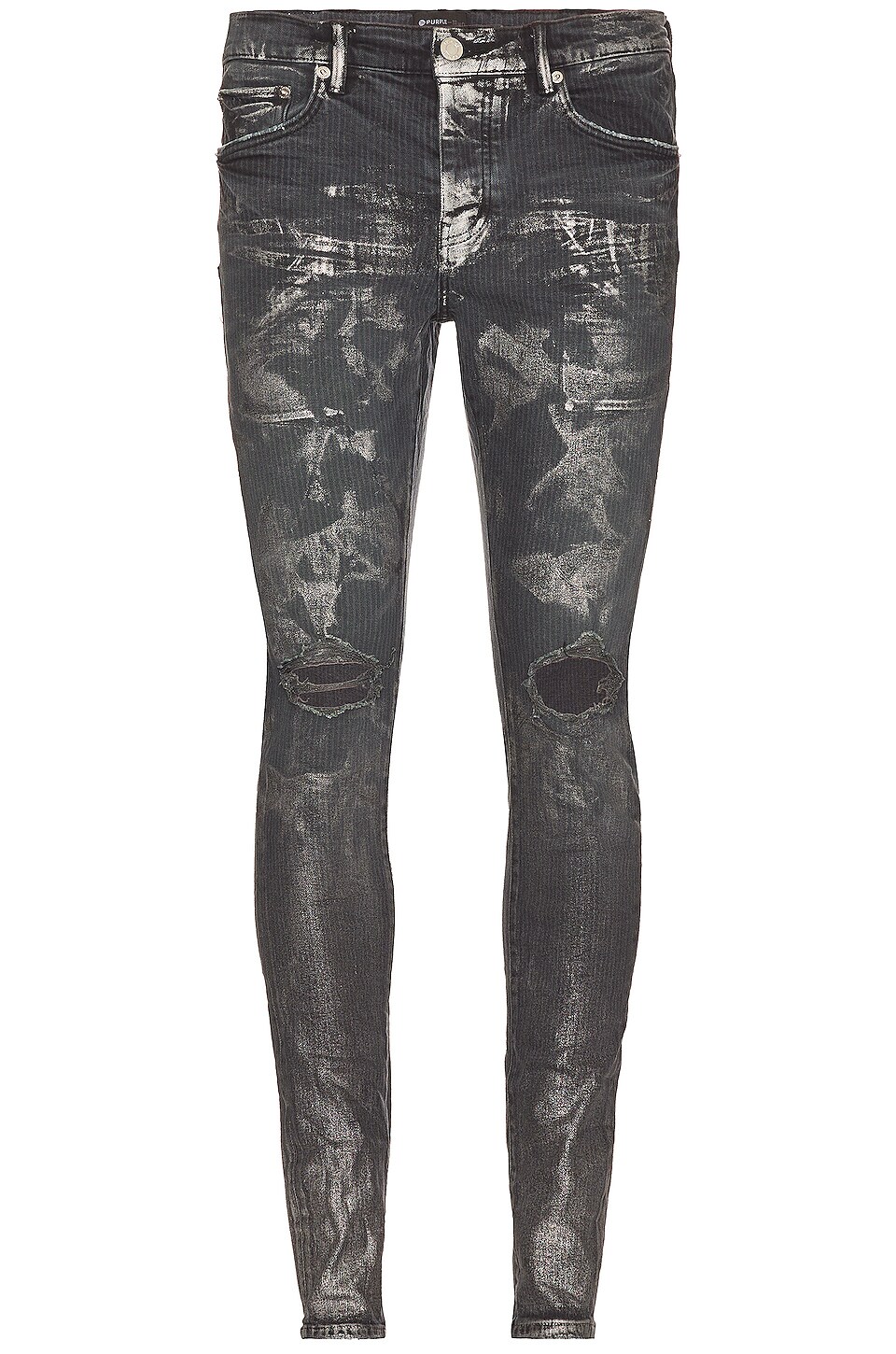 Purple Brand Hickory Overdye & Iridescent Foil Pant in Anthracite