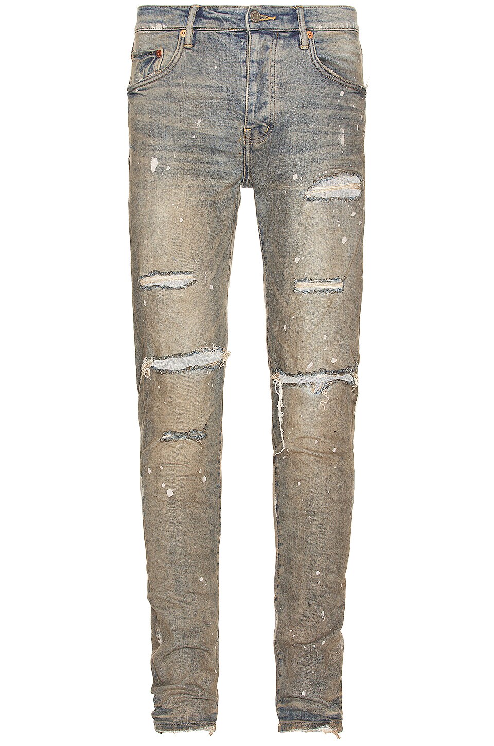 Purple Brand Lt Indigo Paint Grey Coated Jean in Paint Grey