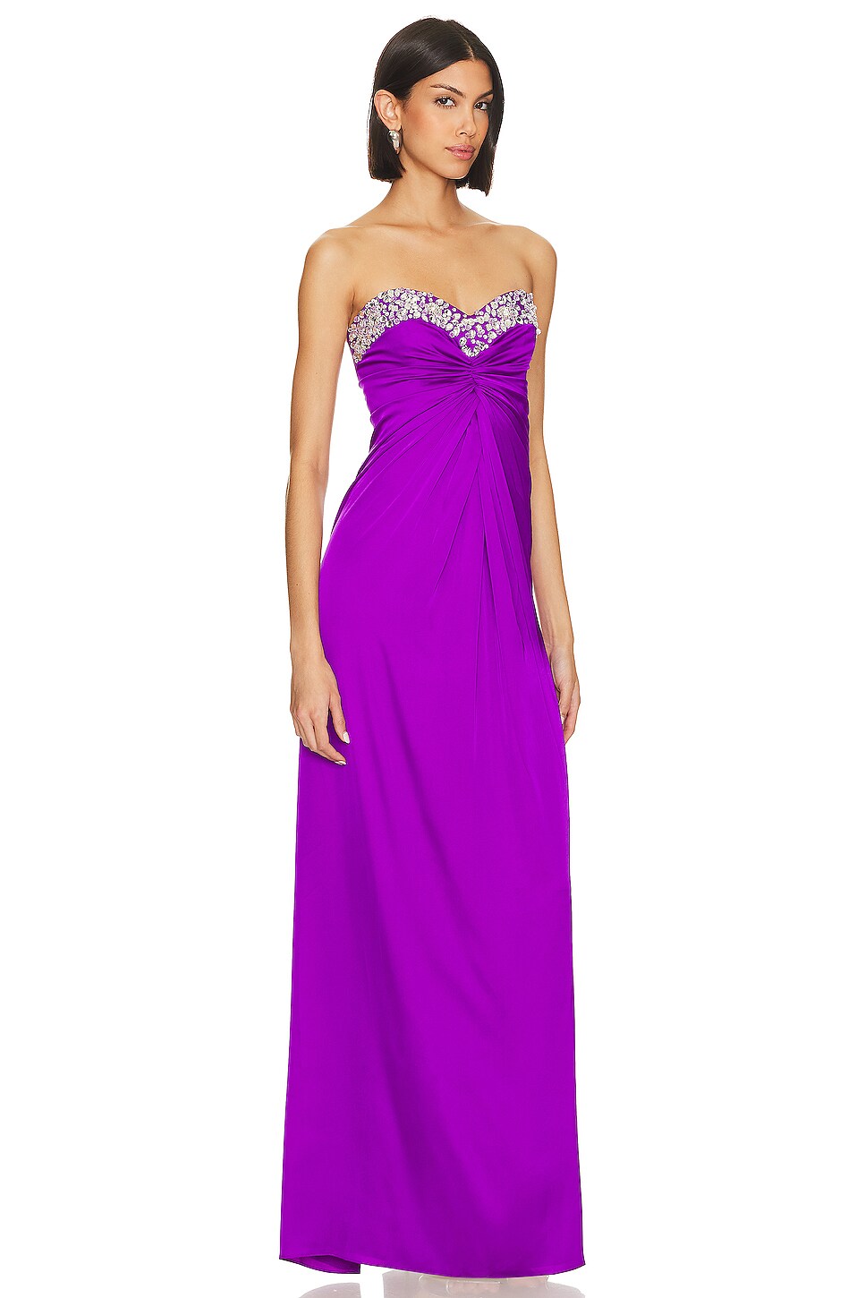 PatBO Hand-beaded Strapless Gown