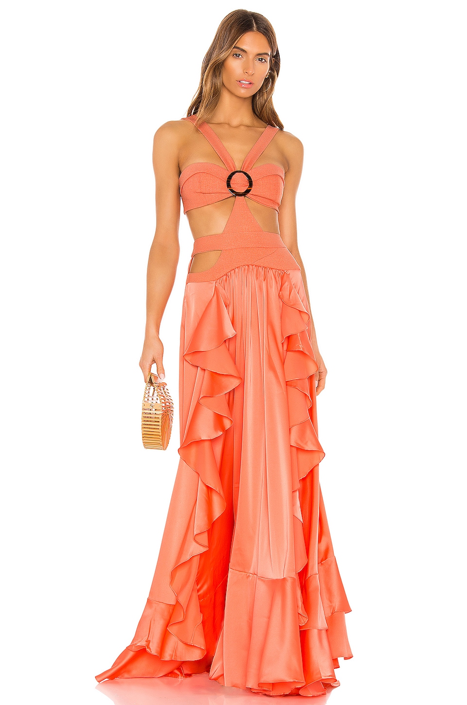 hot orange dress