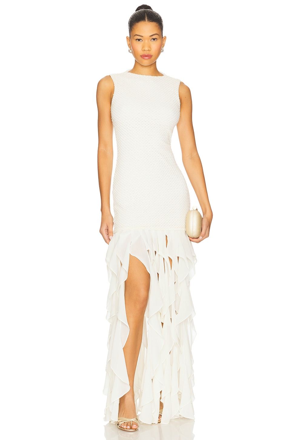 mermaid ruffle dress Sexy Brown Mermaid Tulle Ruffles Mermaid Court Train Prom Dresses