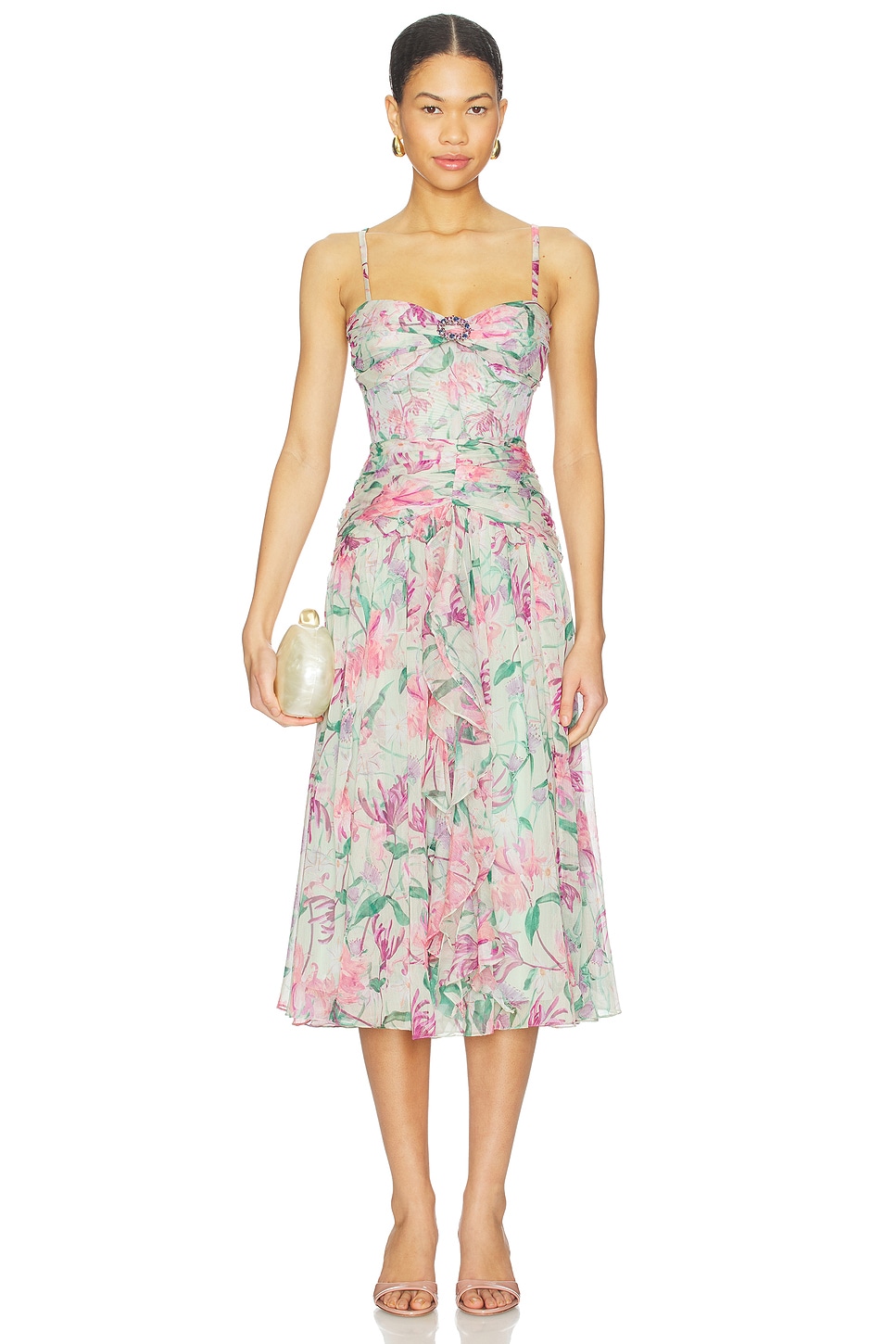 PatBO Honey Flower Midi Dress in Green | REVOLVE PatBO Honey Flower Midi Dress in Green | REVOLVE