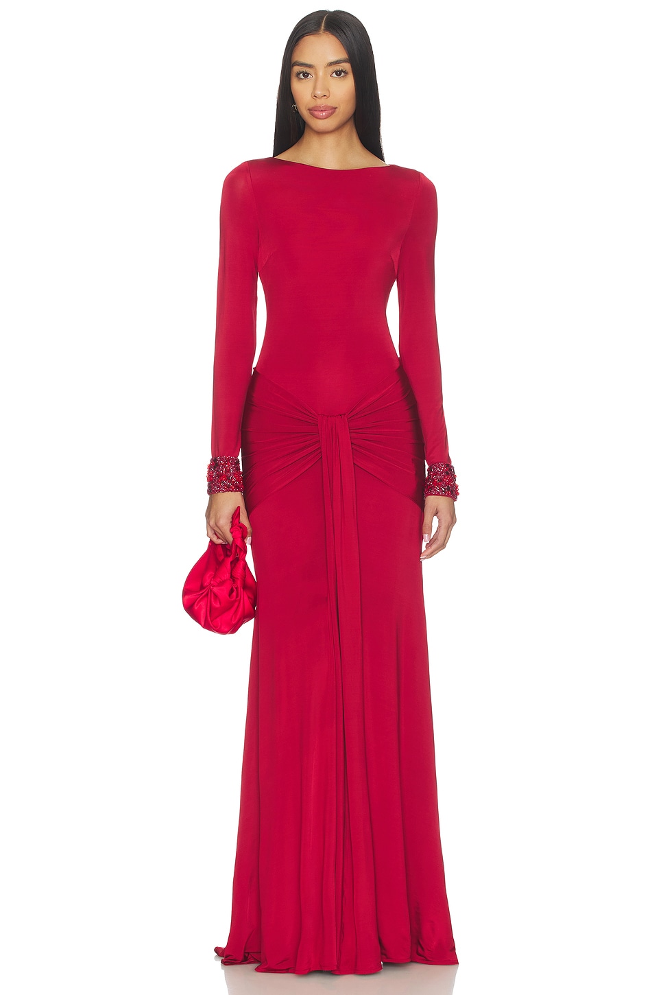red jersey long sleeve dress Jersey Long Sleeve High Low Dress by Jessica Angel 876 5XL / Royal Blue