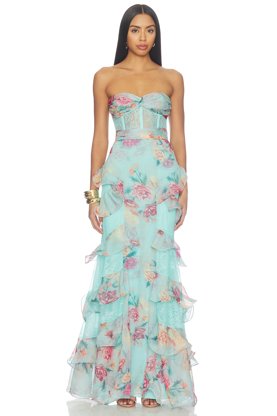 Flora Mist Long Dress - thumbnail 2