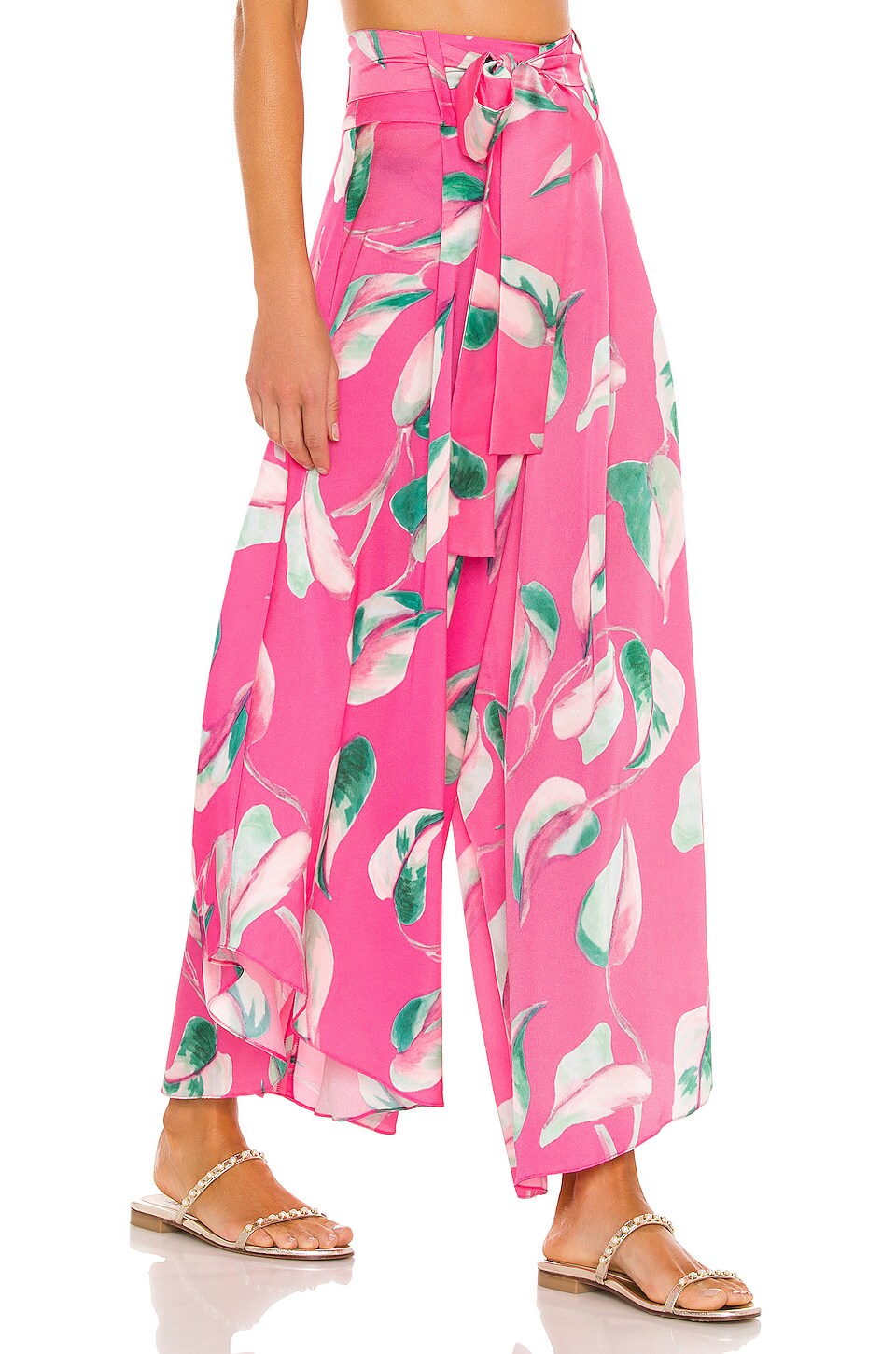 PatBO Pandola Cropped Pant in Hot Pink